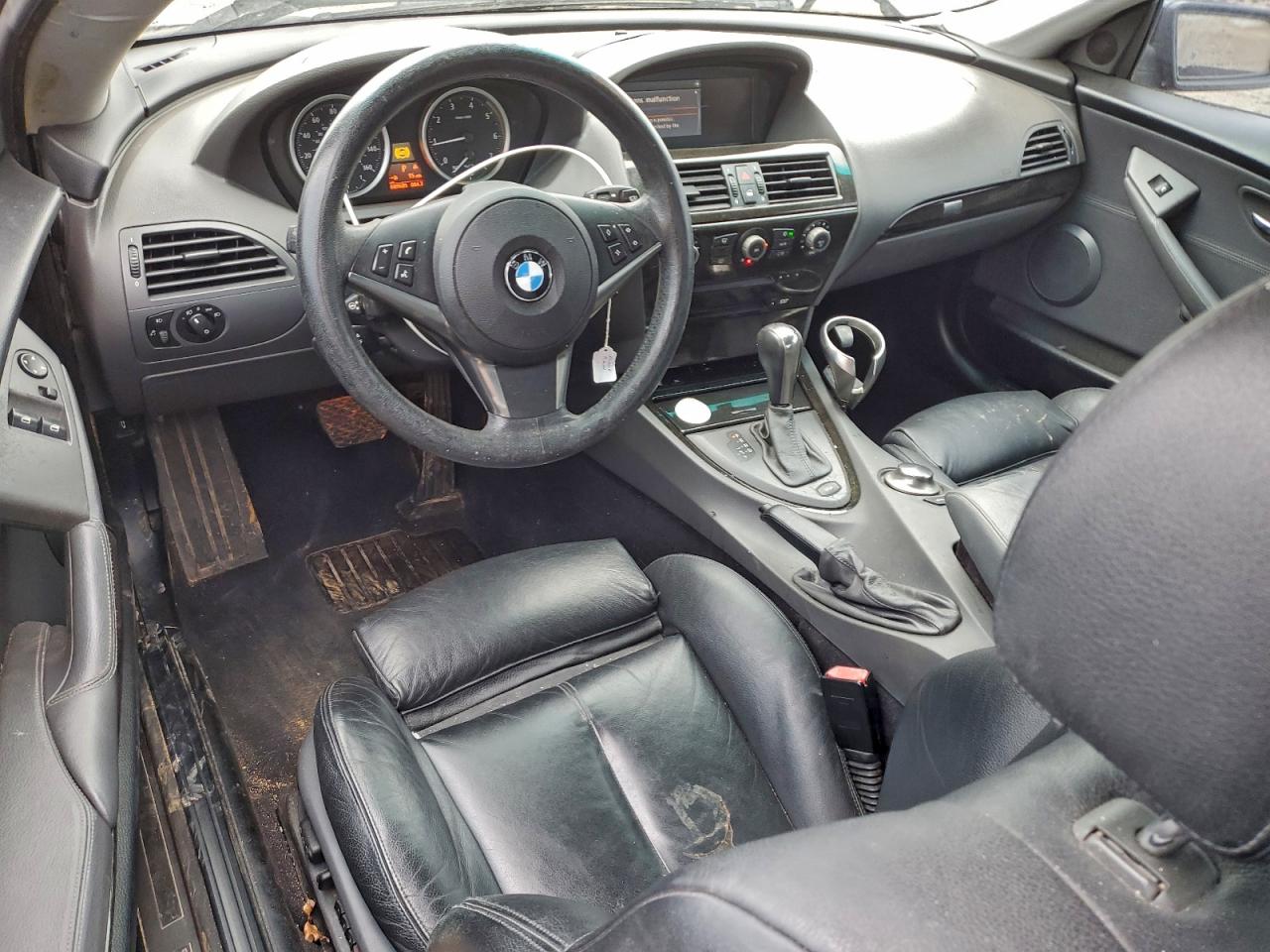 2004 Bmw 645 Ci Automatic Black vin: WBAEH73404B190251
