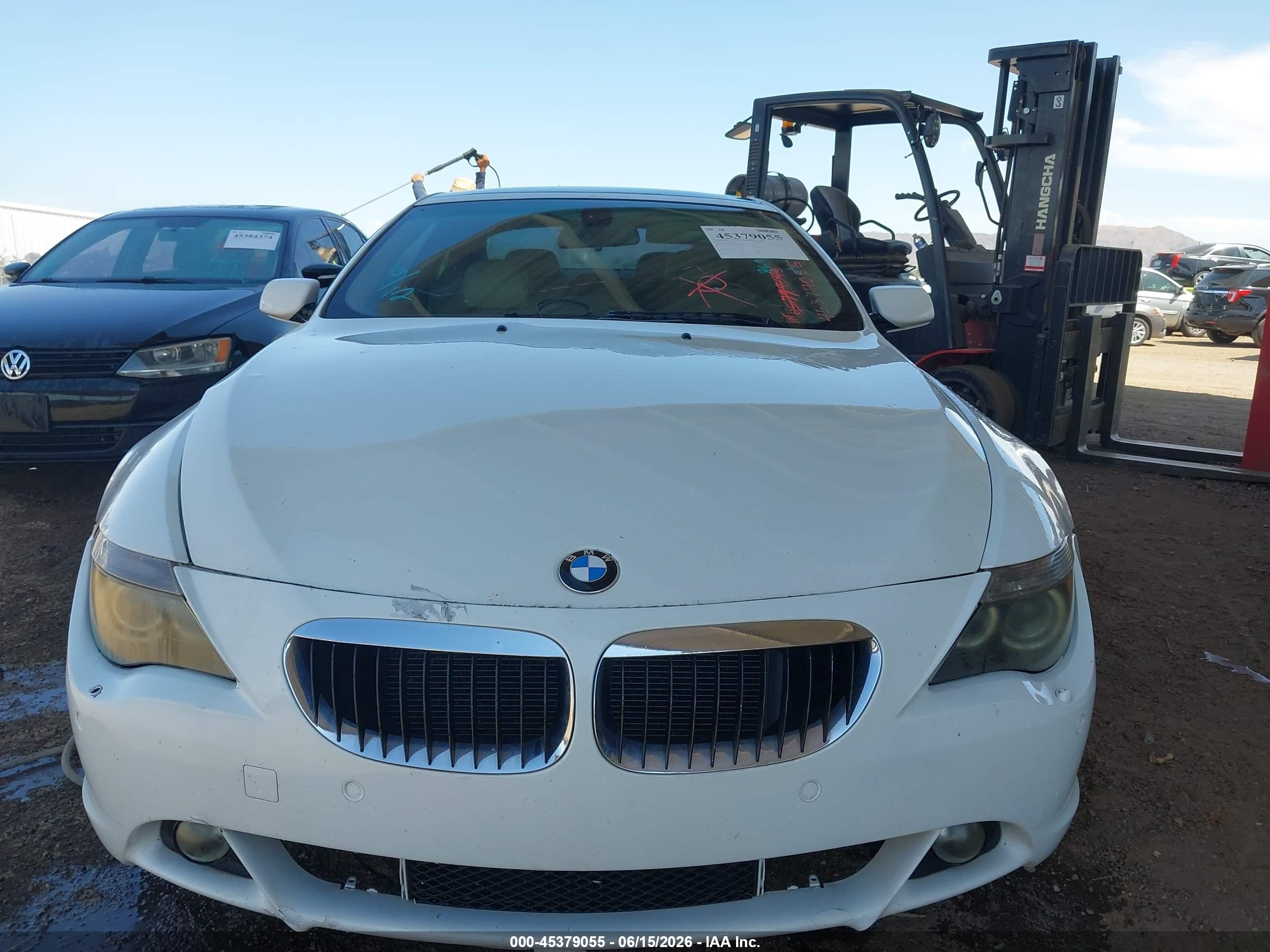 2005 Bmw 645ci   White vin: WBAEH73415B869284