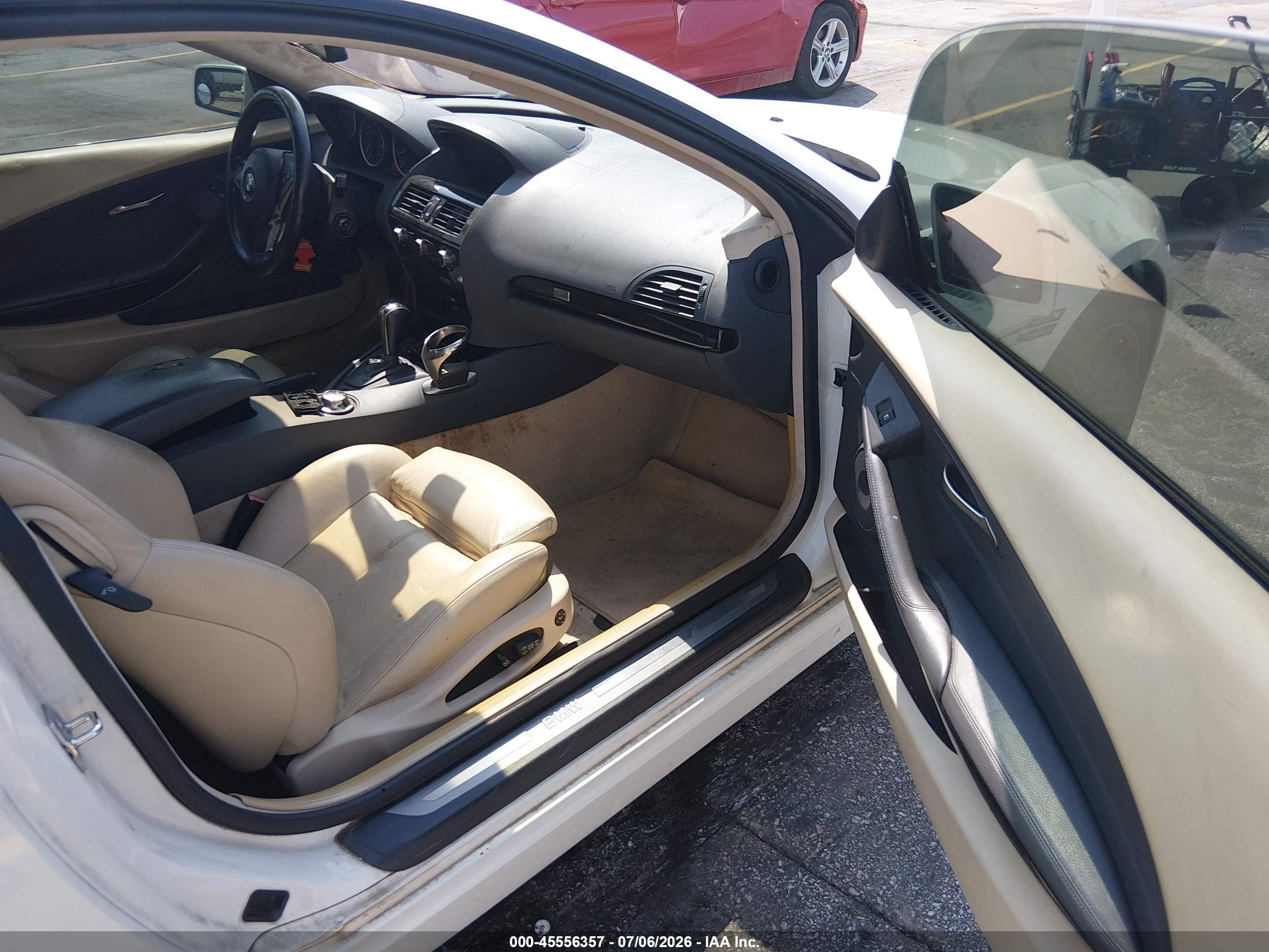 2005 Bmw 645ci   Белый vin: WBAEH73425B191645