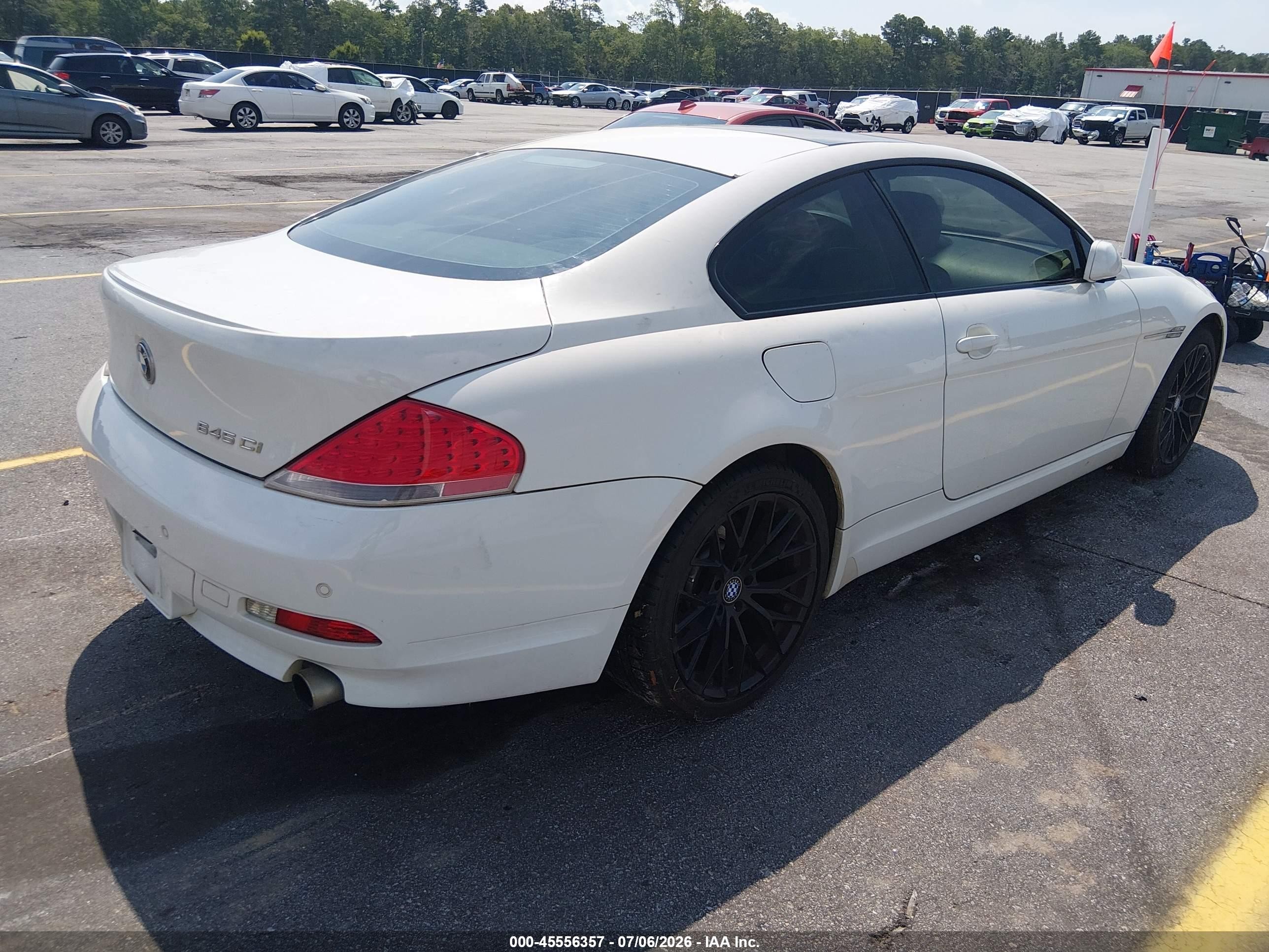 2005 Bmw 645ci   Белый vin: WBAEH73425B191645