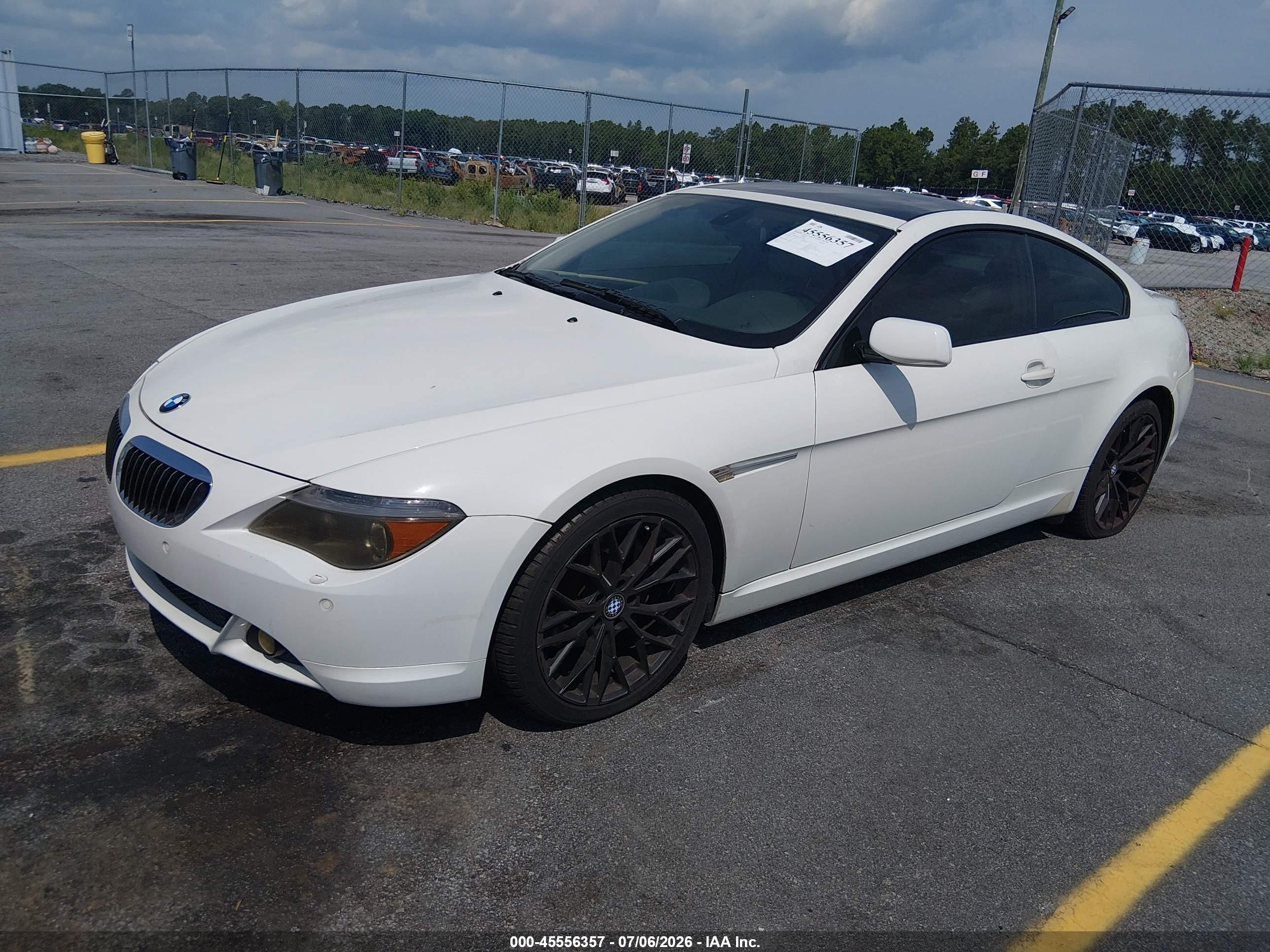 2005 Bmw 645ci   Белый vin: WBAEH73425B191645