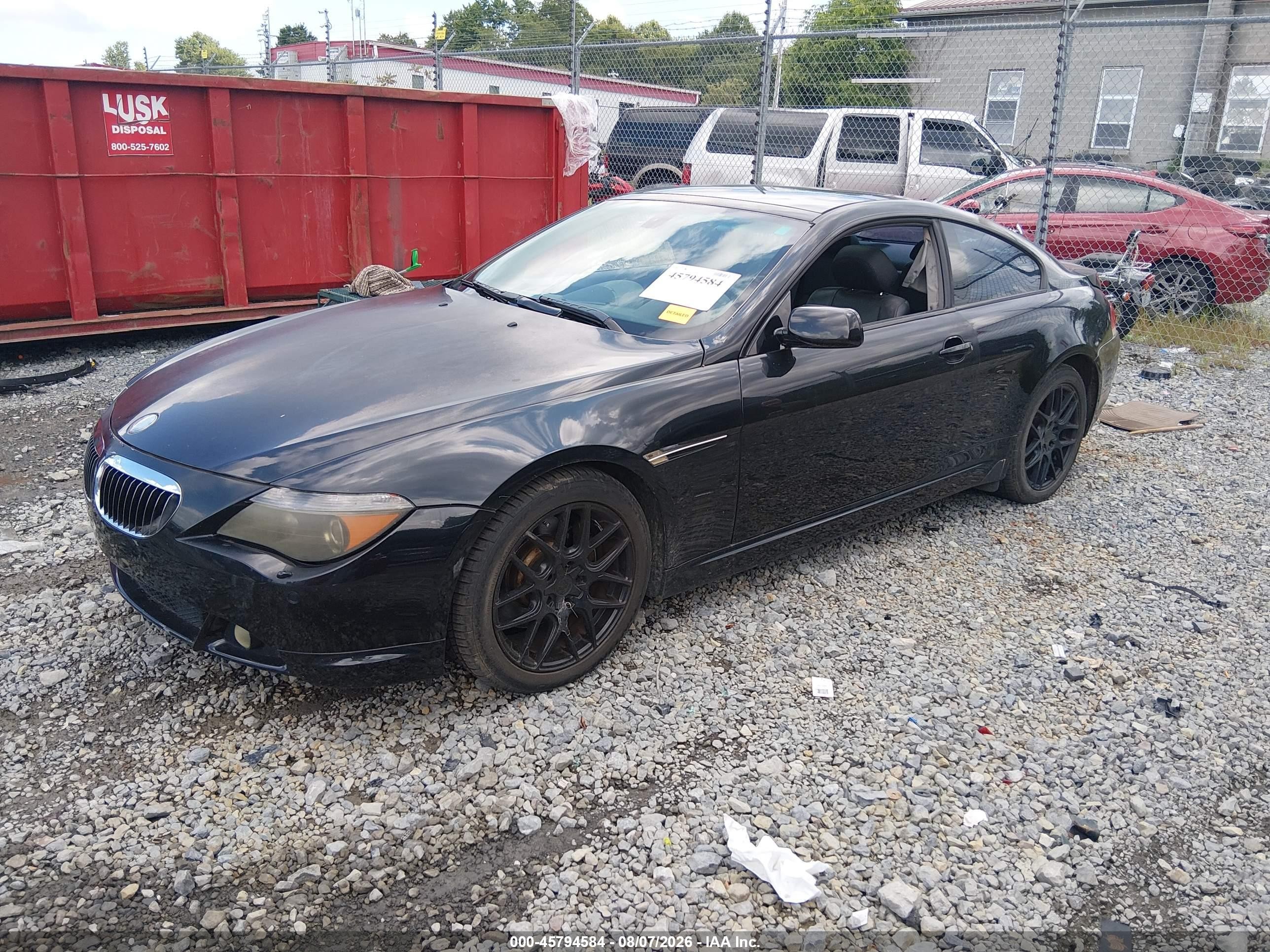 2005 Bmw 645ci   Black vin: WBAEH73445B191999