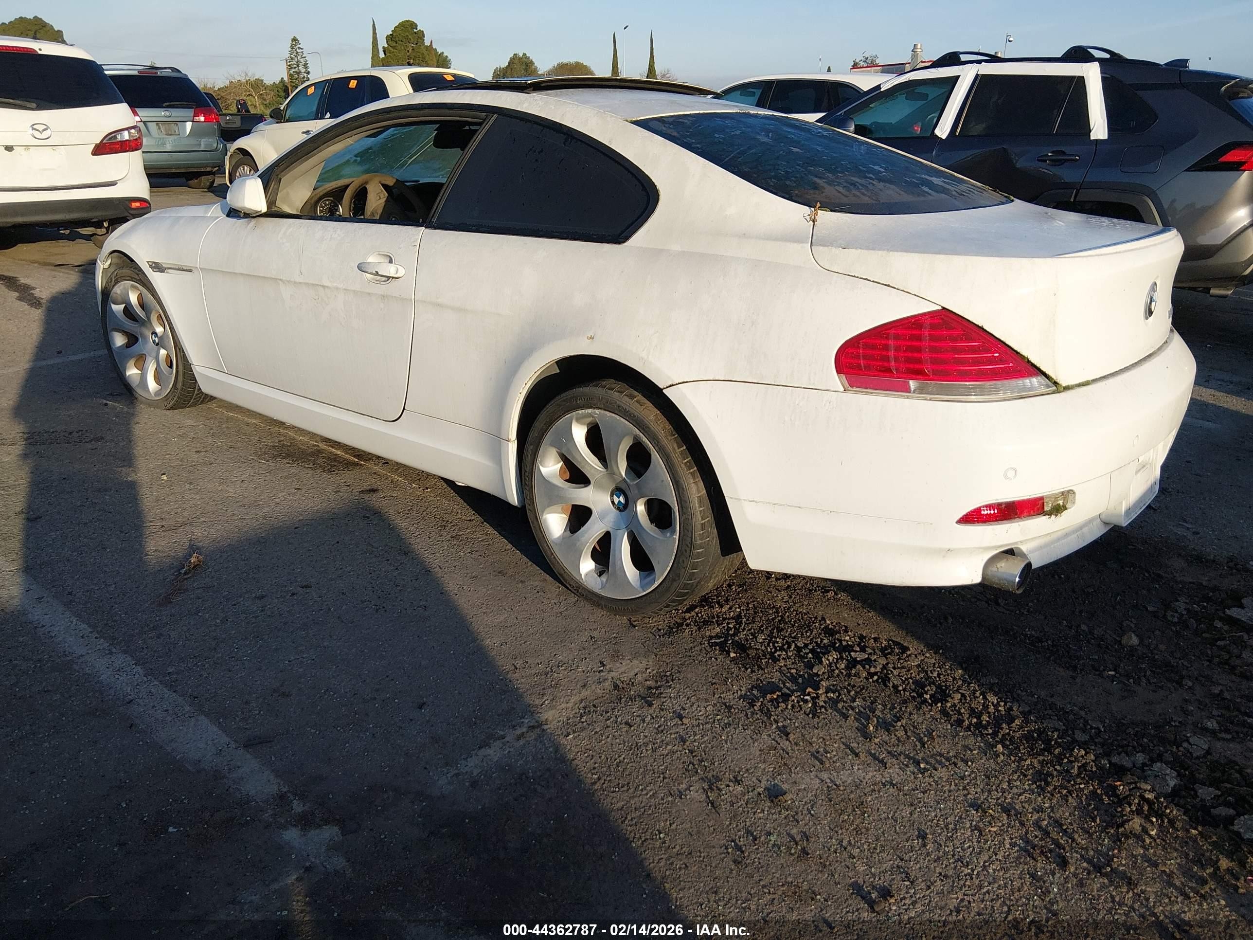 2005 Bmw 645ci   White vin: WBAEH73455CF95343