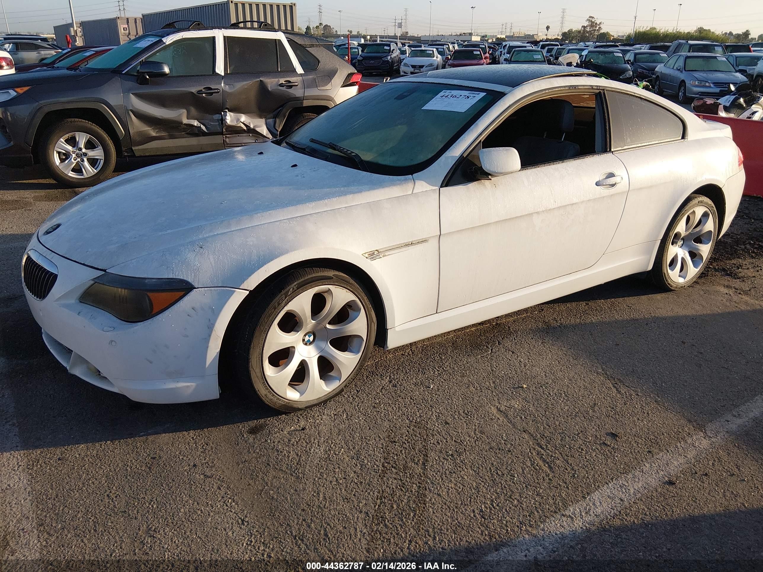 2005 Bmw 645ci   White vin: WBAEH73455CF95343