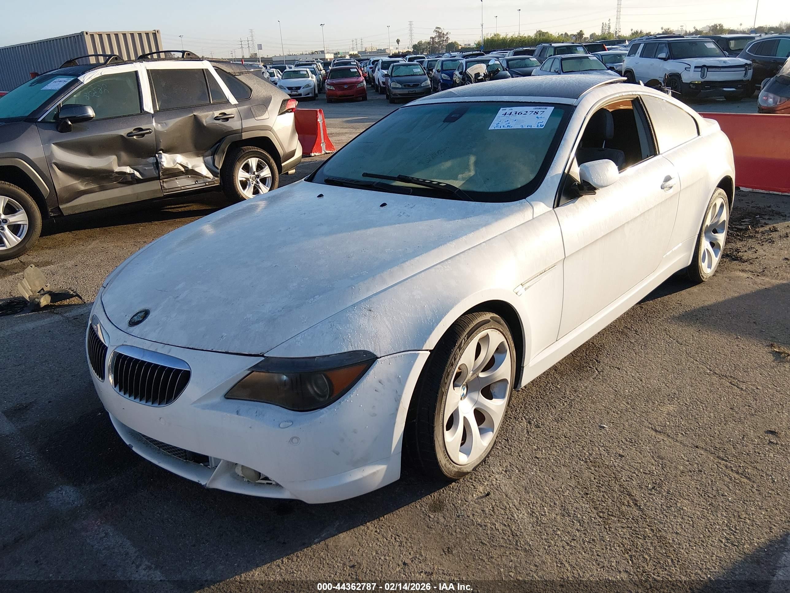2005 Bmw 645ci   White vin: WBAEH73455CF95343