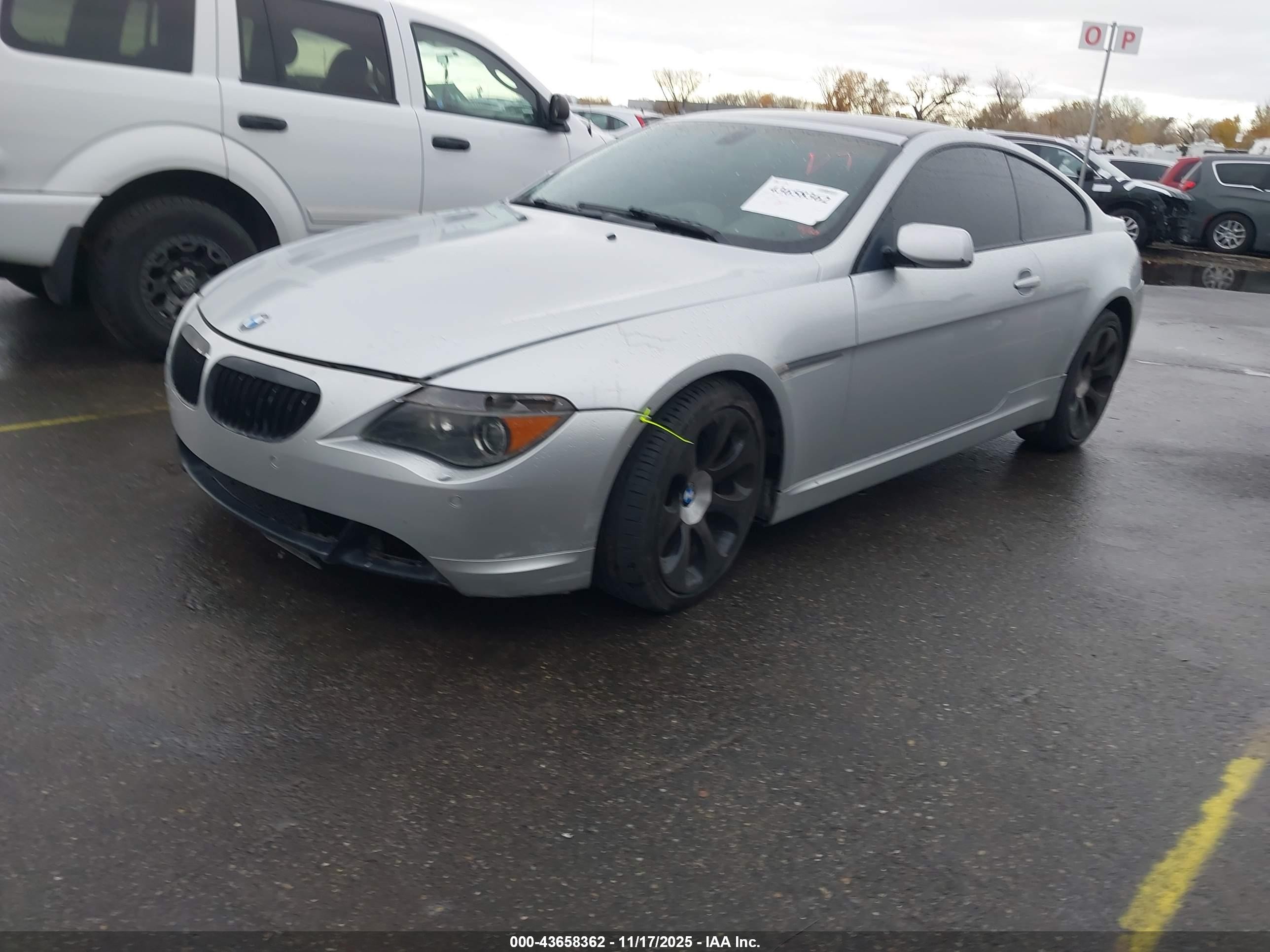 2004 Bmw 645ci   Silver vin: WBAEH73484B189607