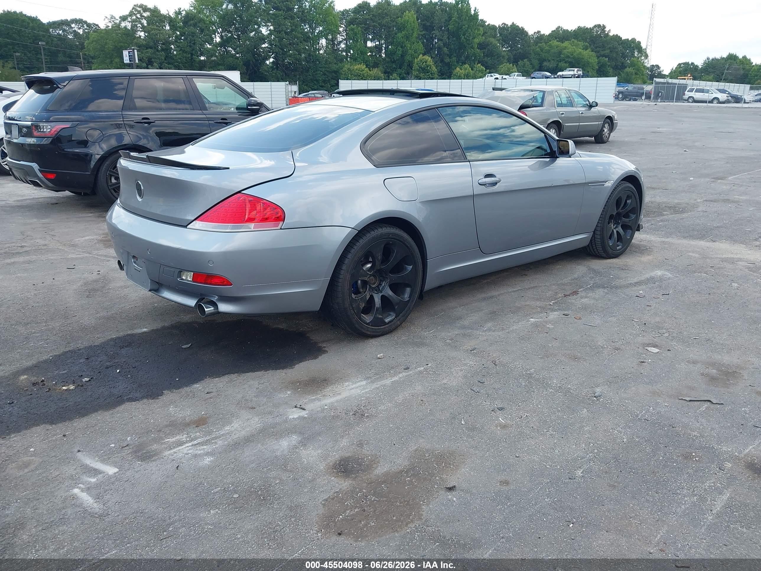 2005 Bmw 645ci   Серебряный vin: WBAEH73495B193988