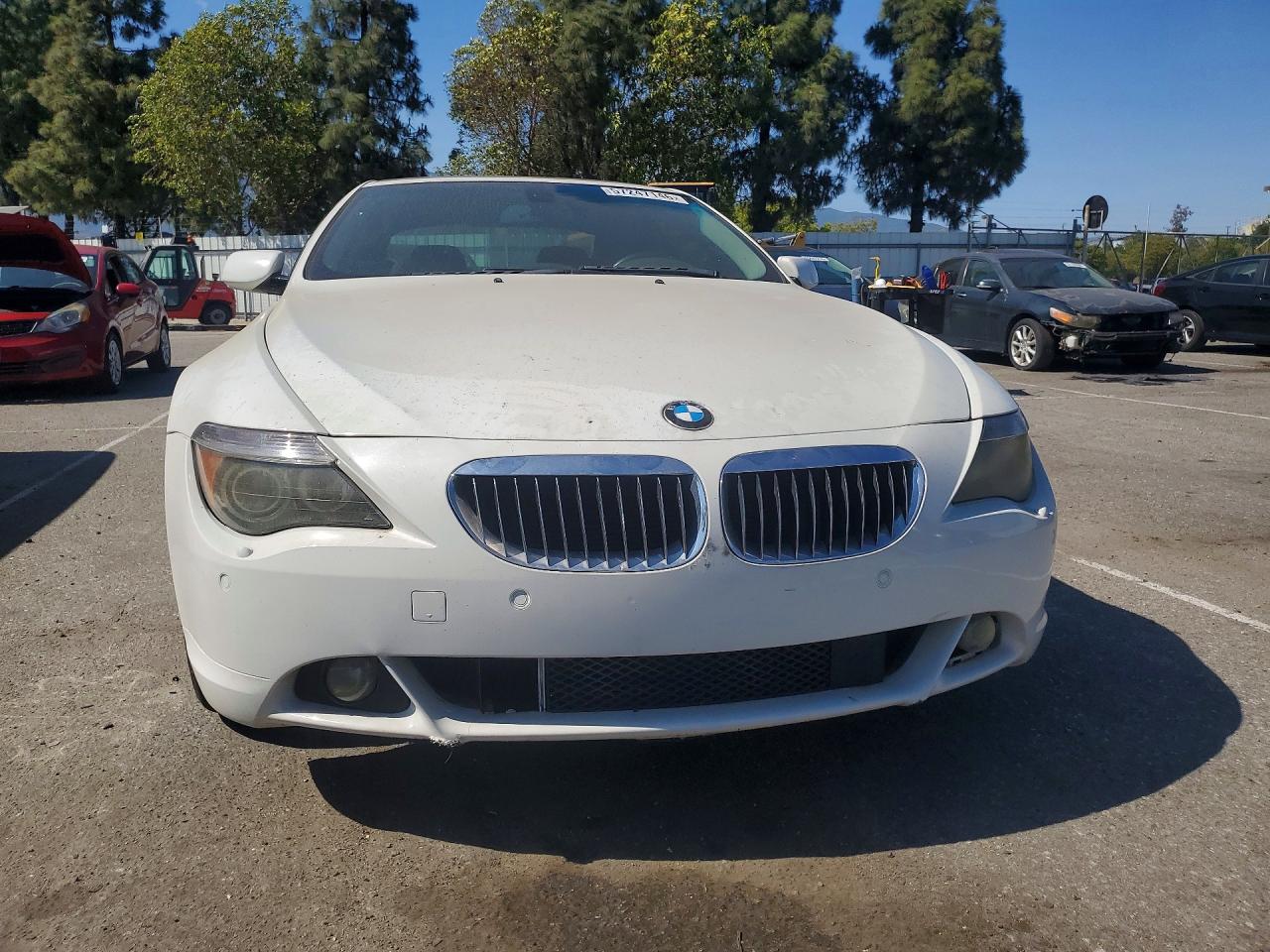 2005 Bmw 645 Ci Automatic White vin: WBAEH73495CF95099