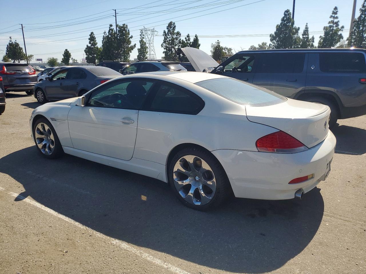 2005 Bmw 645 Ci Automatic White vin: WBAEH73495CF95099