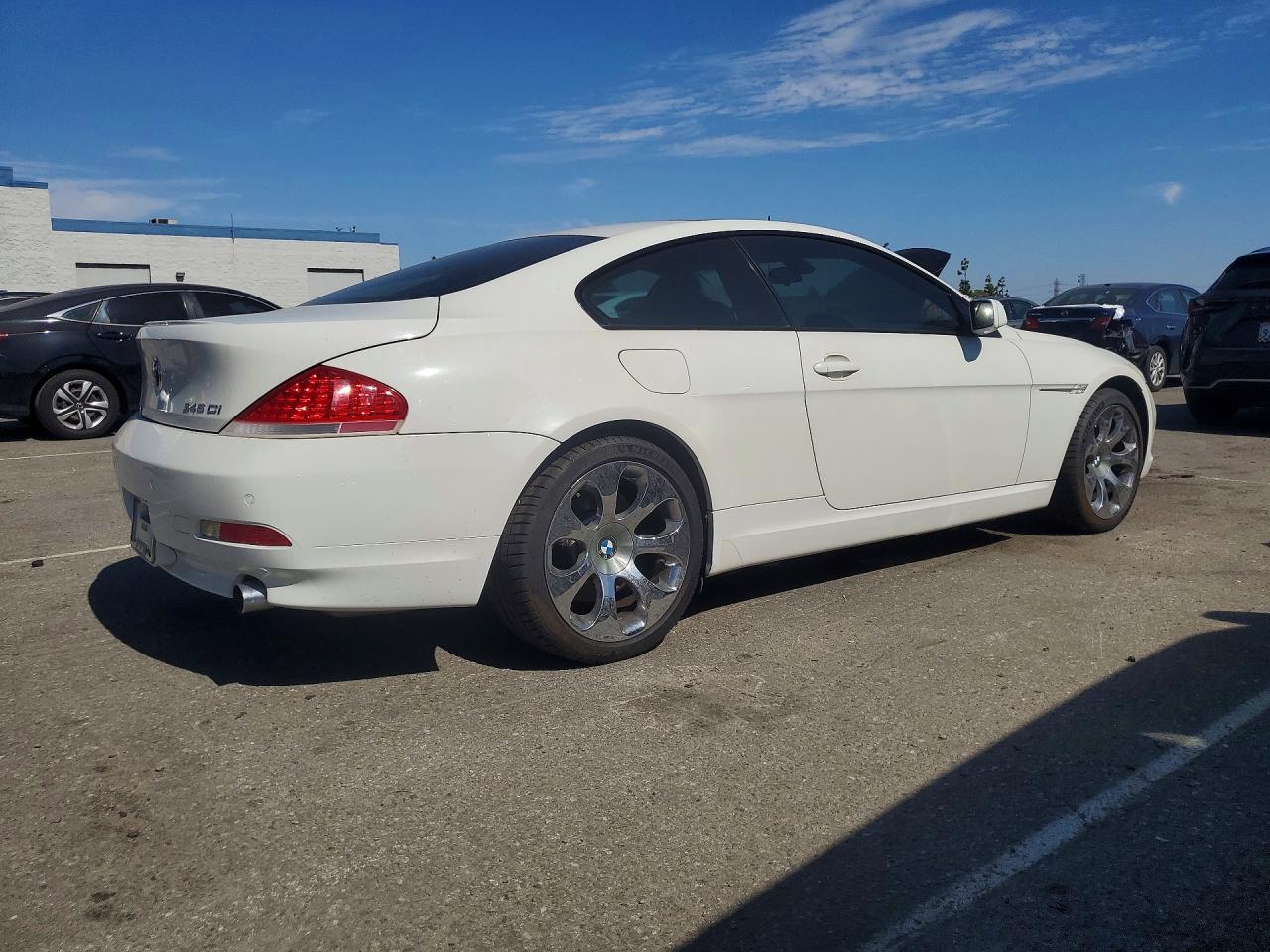 2005 Bmw 645 Ci Automatic White vin: WBAEH73495CF95099