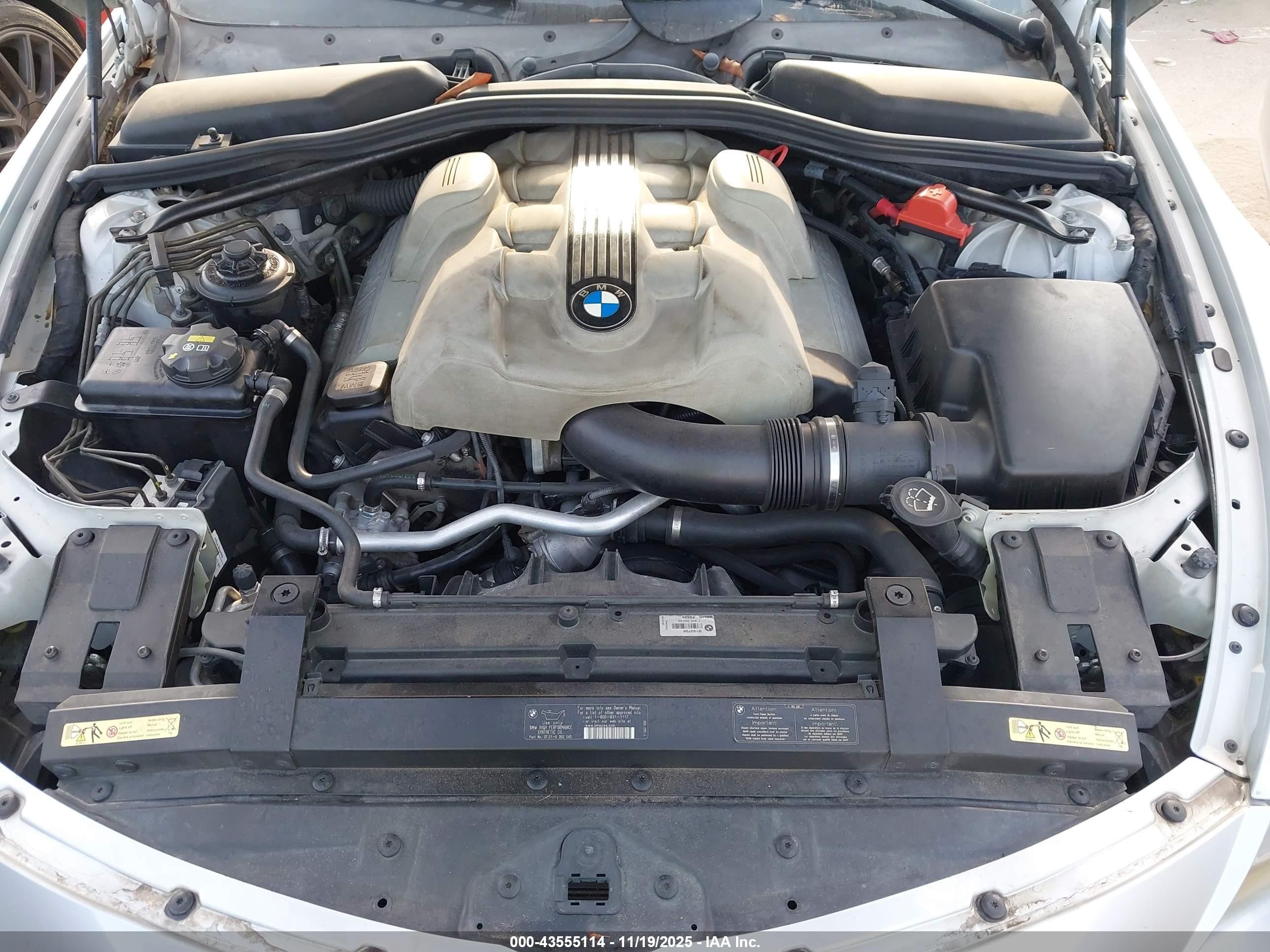 2005 Bmw 645ci   Silver vin: WBAEH734X5B193708