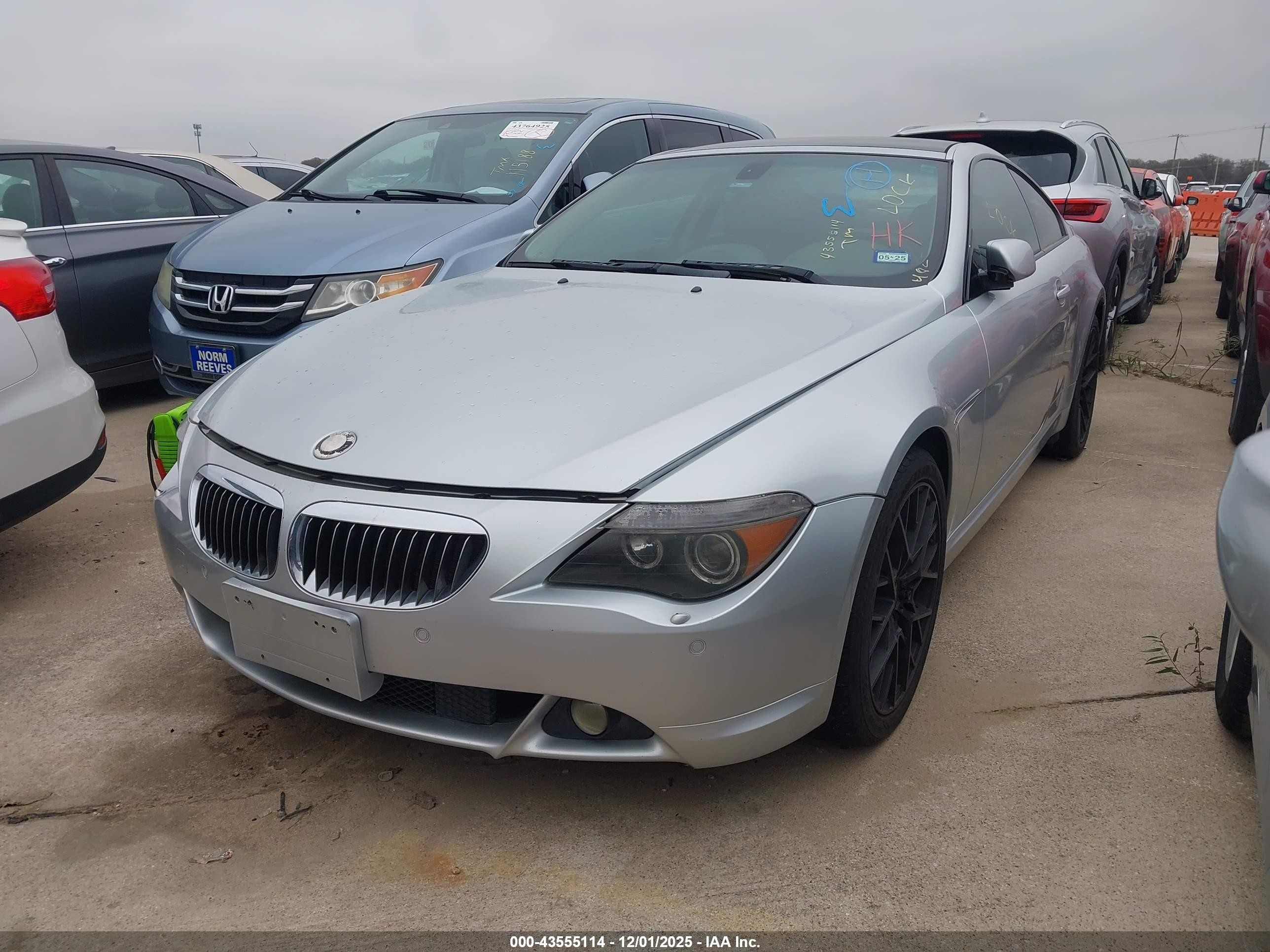 2005 Bmw 645ci   Silver vin: WBAEH734X5B193708