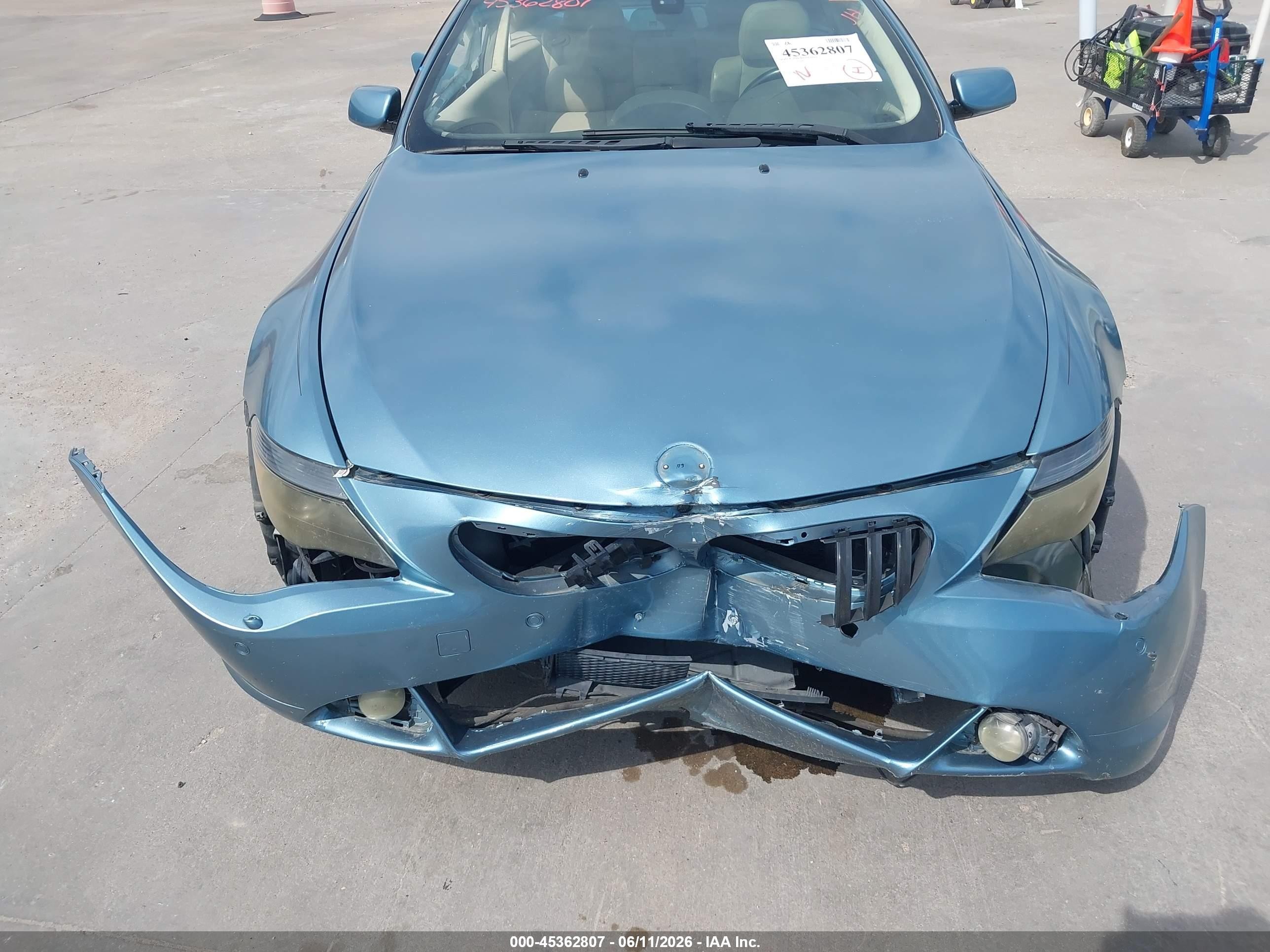 2005 Bmw 645ci   Blue vin: WBAEH734X5CF95113