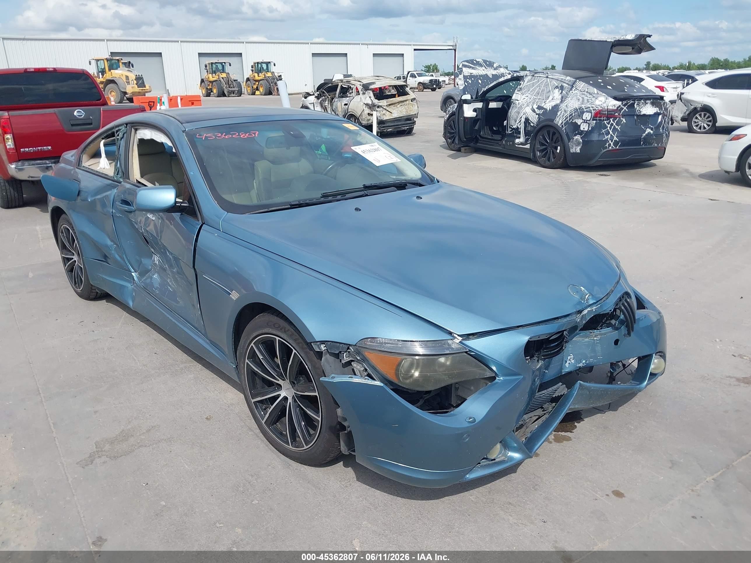 2005 Bmw 645ci   Blue vin: WBAEH734X5CF95113