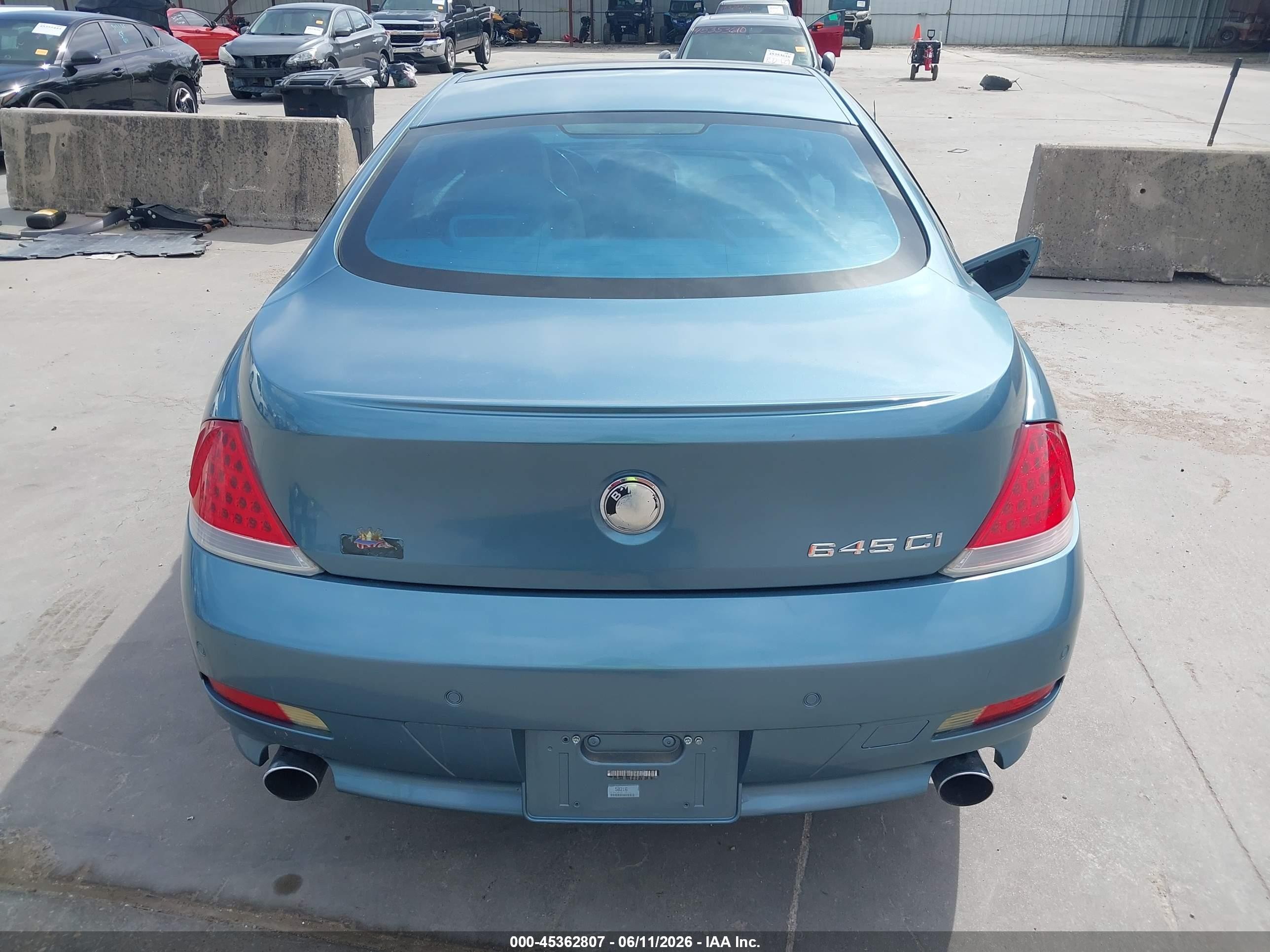 2005 Bmw 645ci   Blue vin: WBAEH734X5CF95113