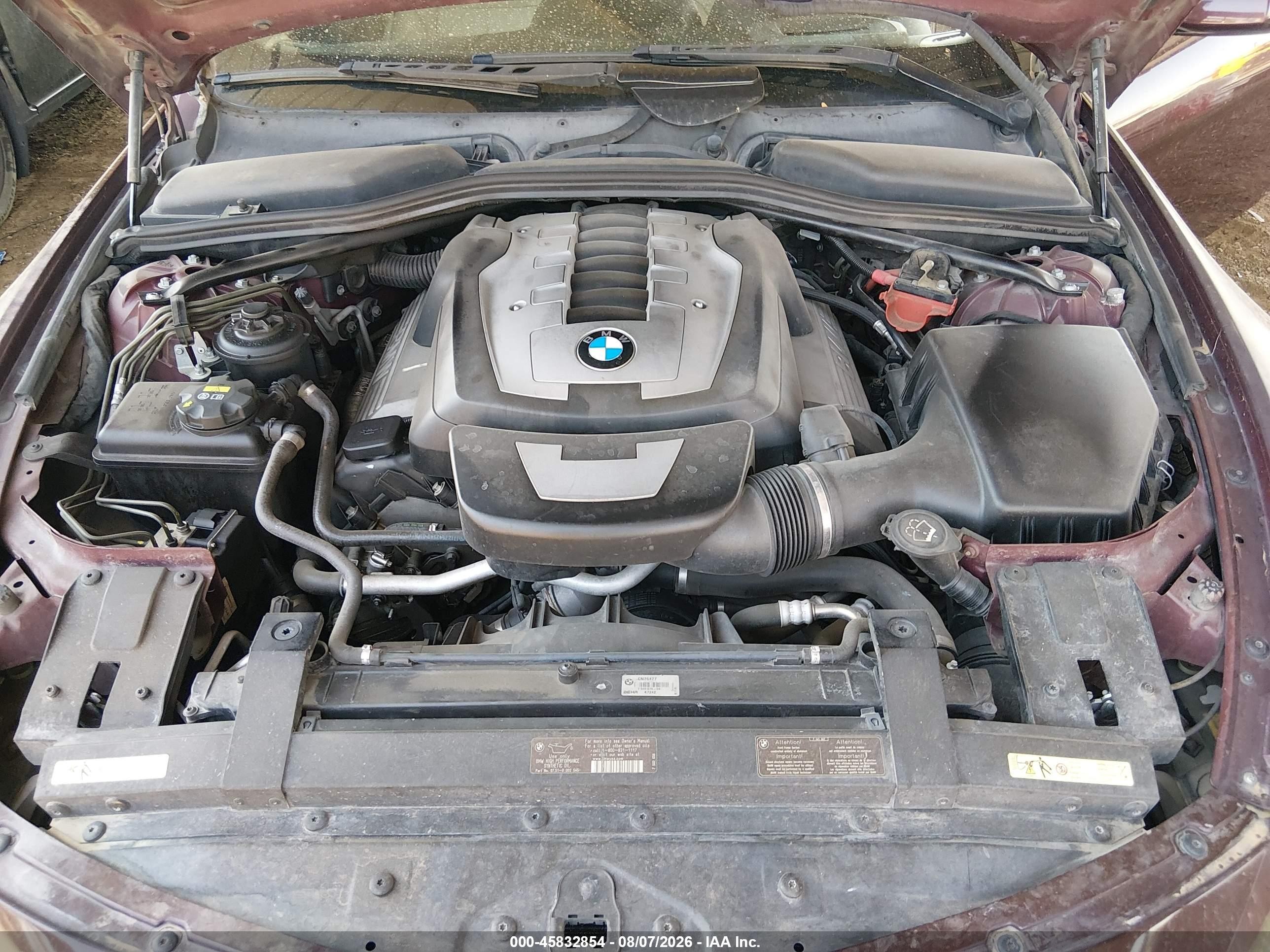 2006 Bmw 650i Темно-бордовый vin: WBAEK13416CN76477
