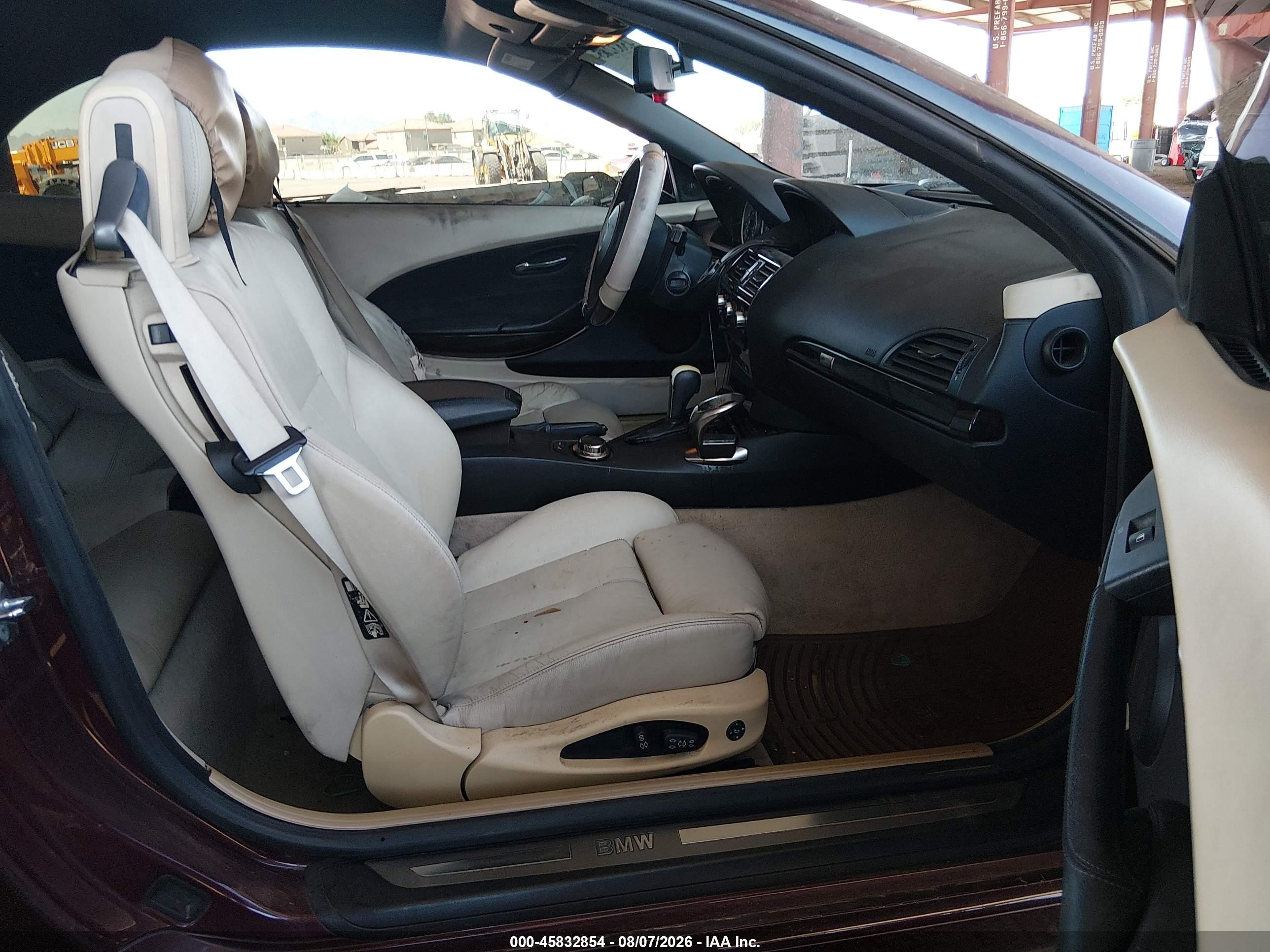 2006 Bmw 650i Темно-бордовый vin: WBAEK13416CN76477
