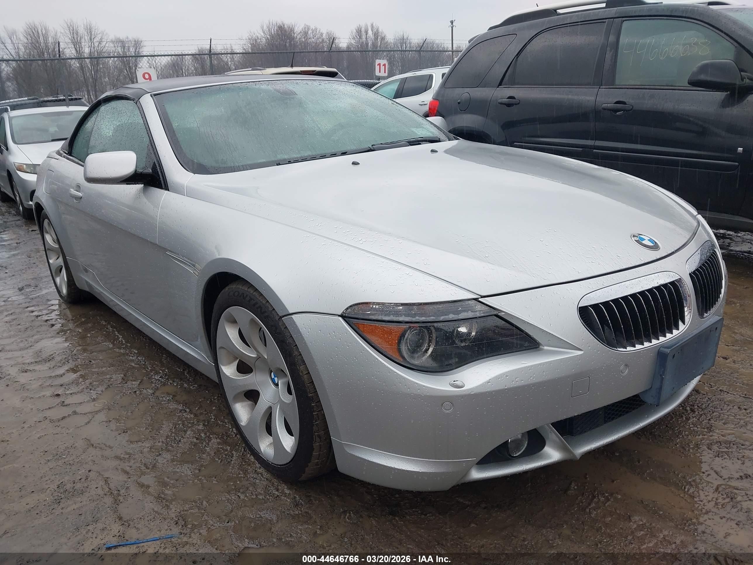 2006 Bmw 650i   Silver vin: WBAEK13446CN78112