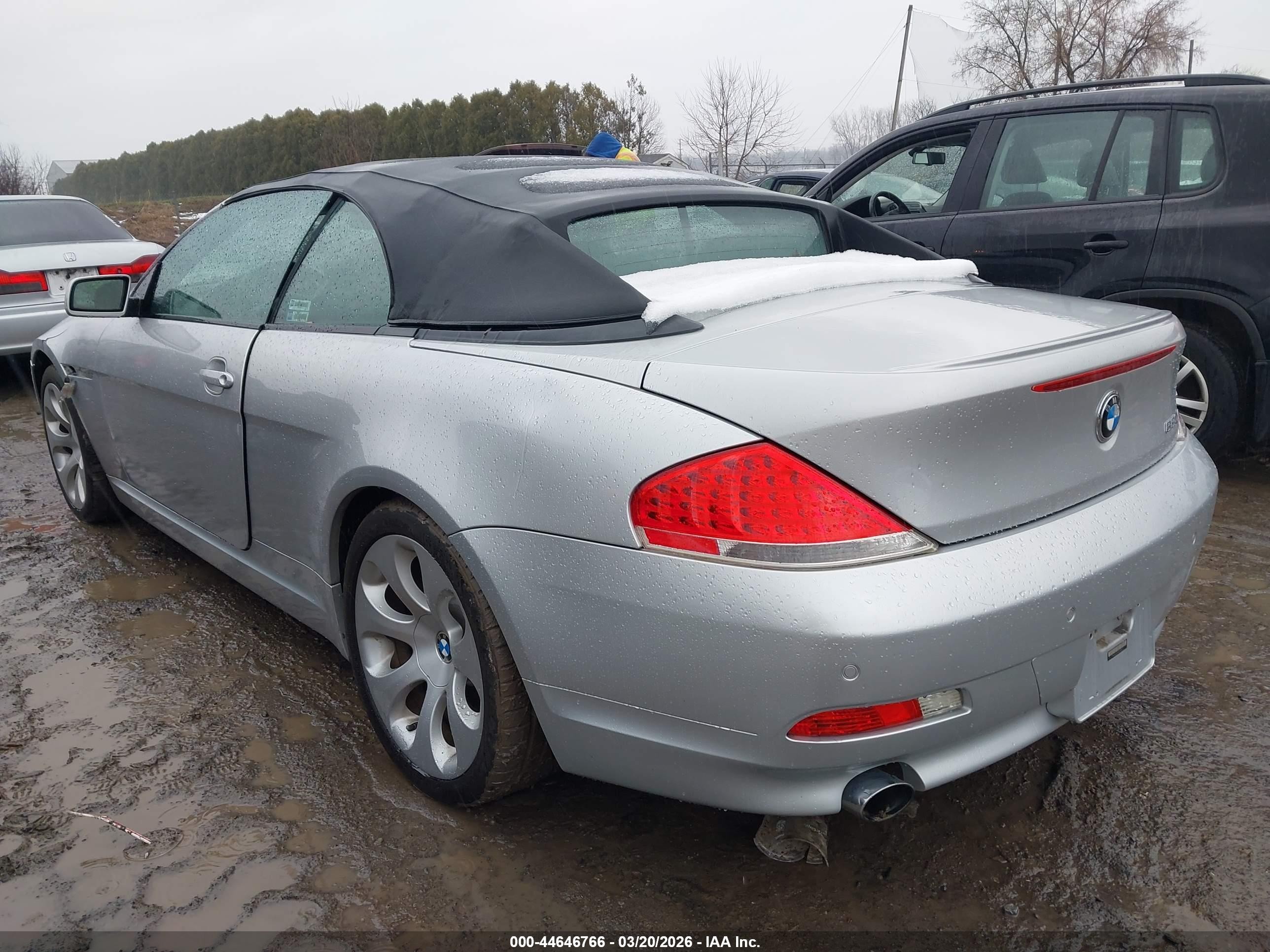 2006 Bmw 650i   Silver vin: WBAEK13446CN78112