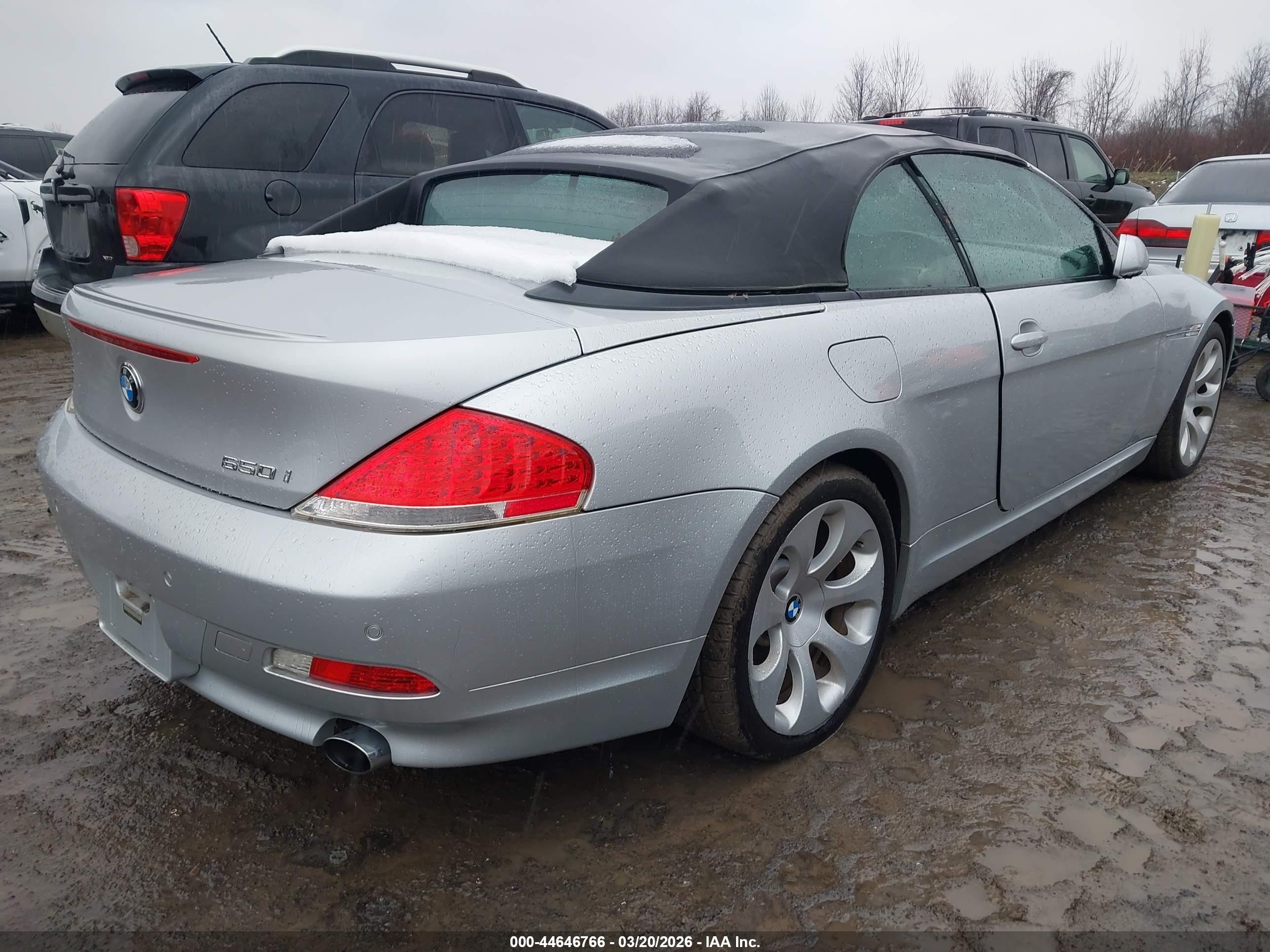 2006 Bmw 650i   Silver vin: WBAEK13446CN78112