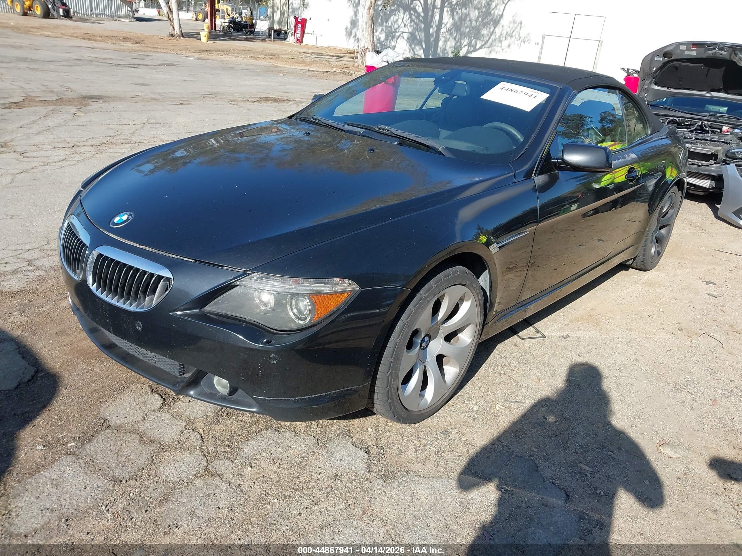 2006 Bmw 650i Black vin: WBAEK13456CN72058