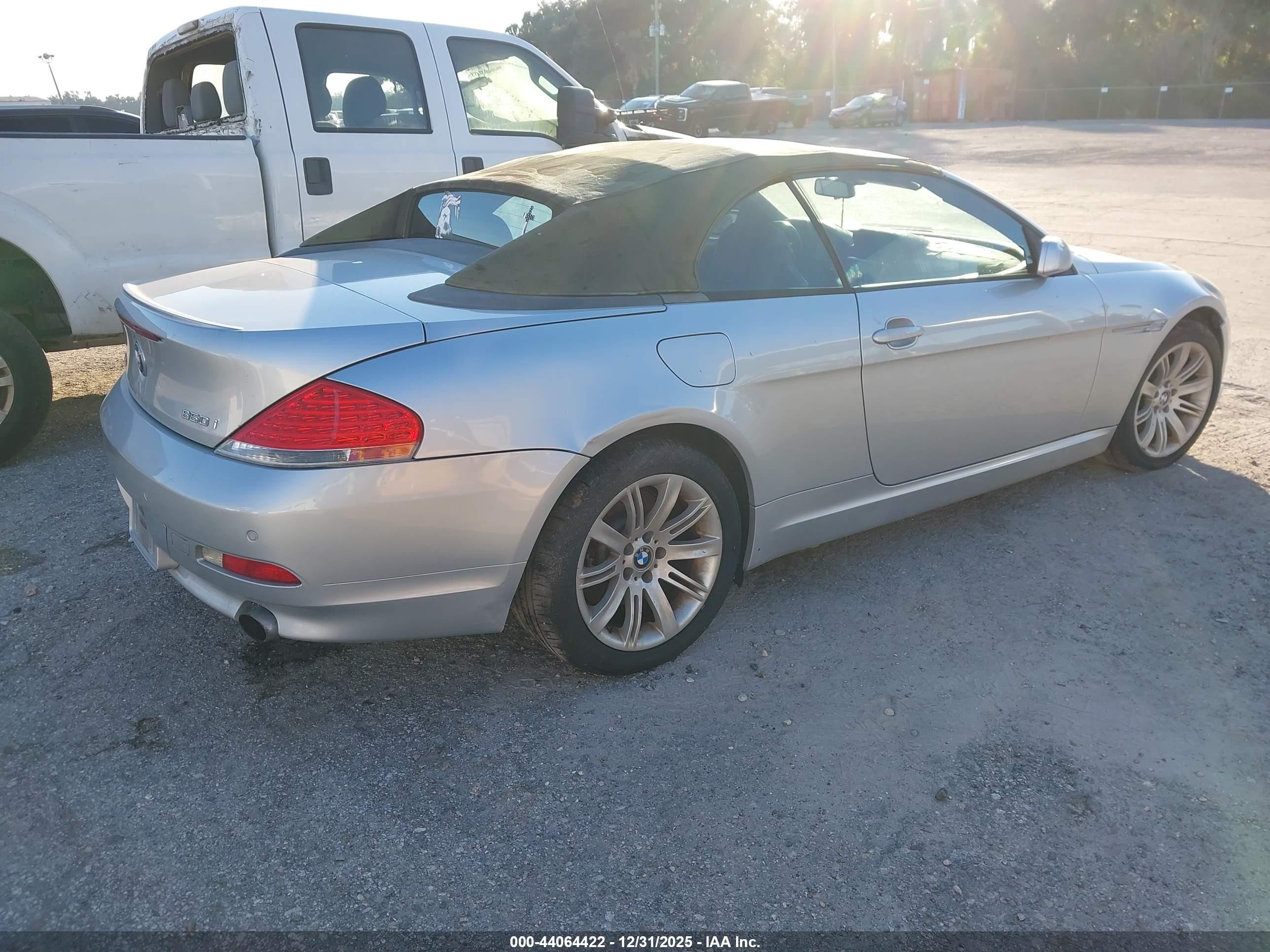 2006 Bmw 650i   Silver vin: WBAEK13486CN78338