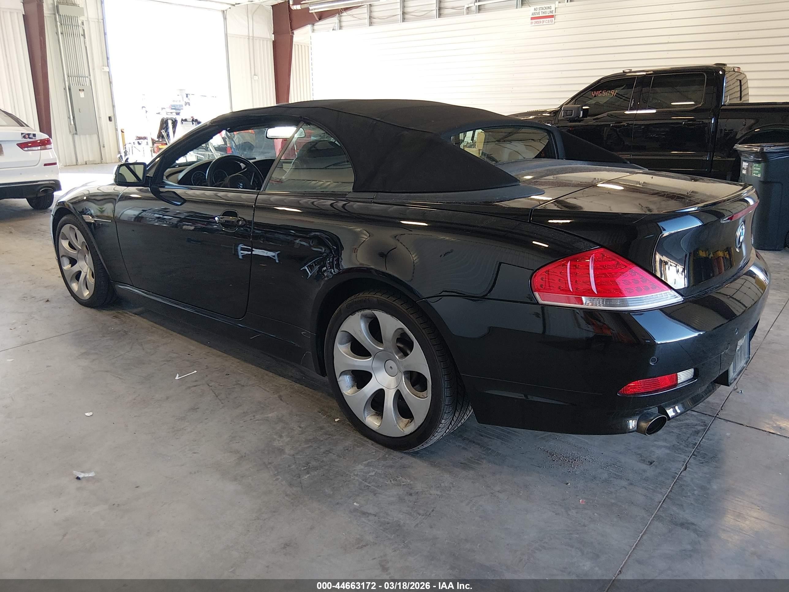 2006 Bmw 650i   Черный vin: WBAEK13486CN79781