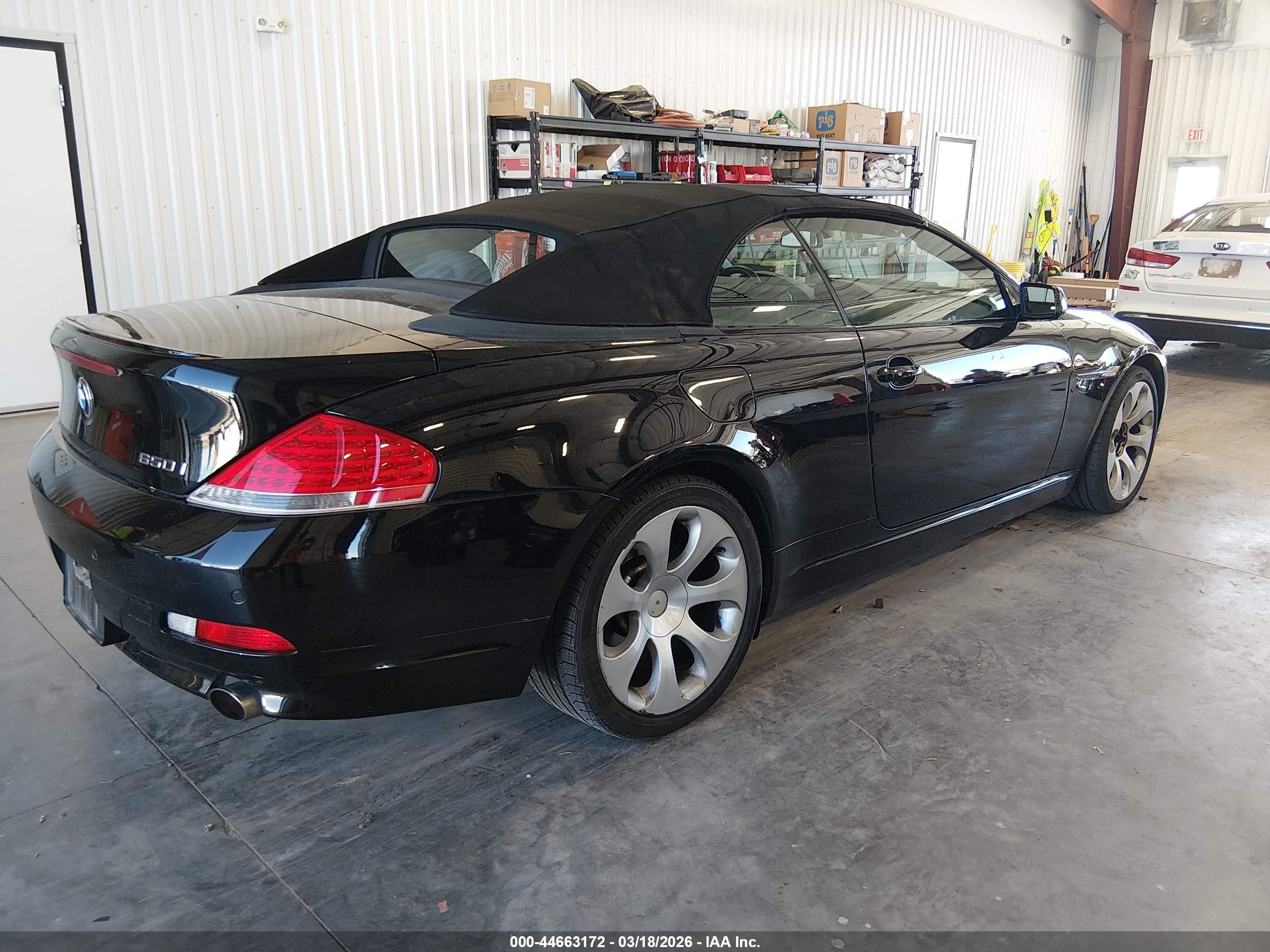 2006 Bmw 650i   Черный vin: WBAEK13486CN79781
