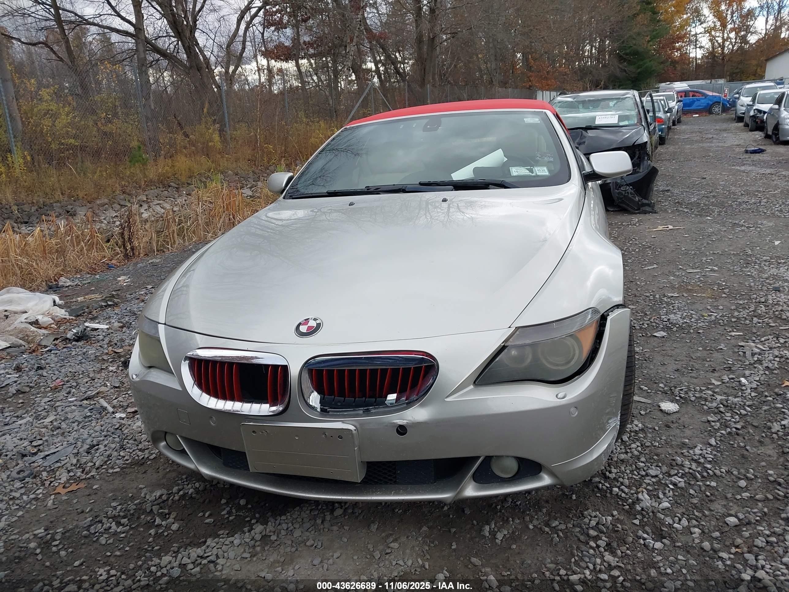2006 Bmw 650i   Silver vin: WBAEK134X6CN79894