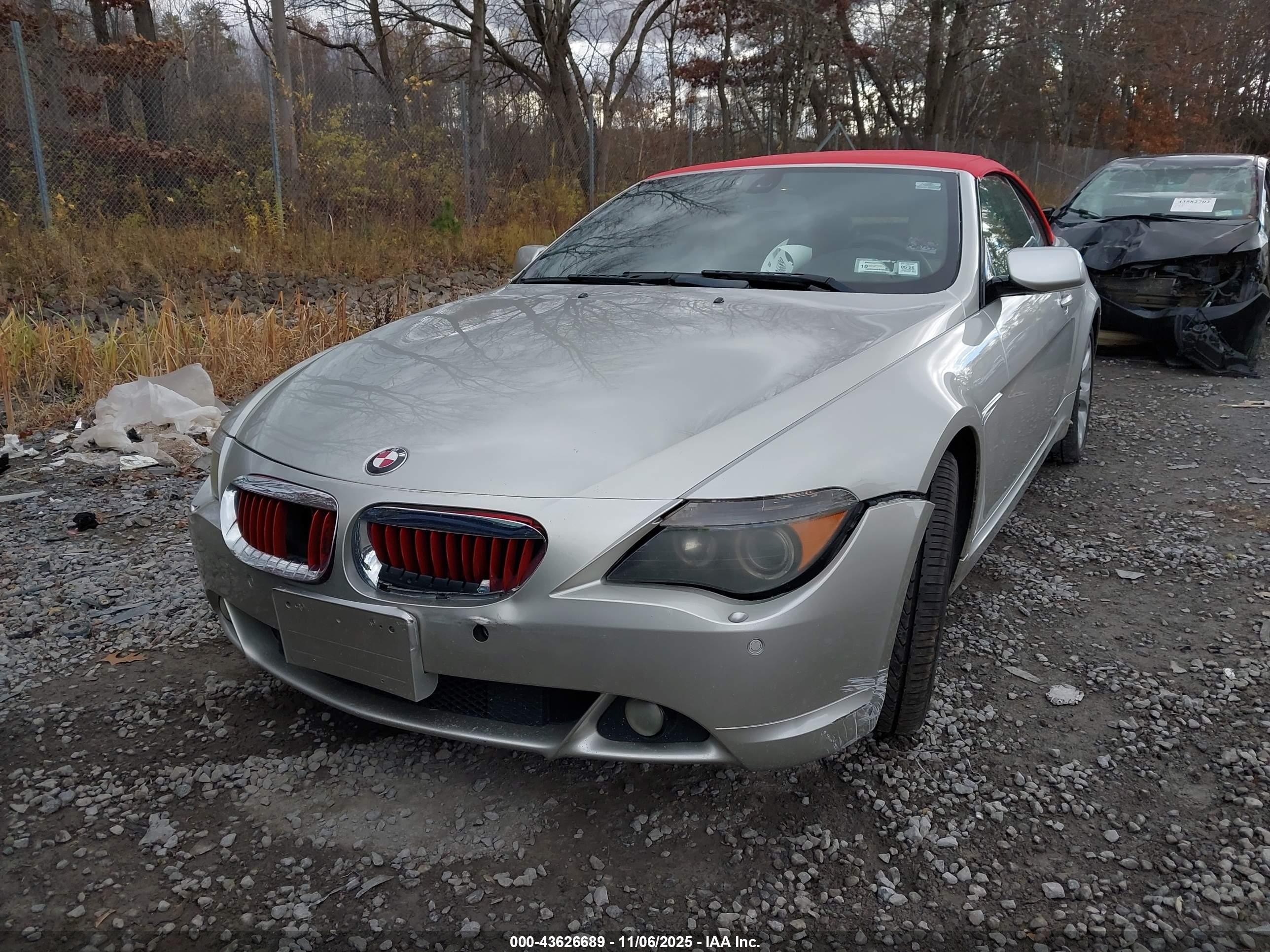 2006 Bmw 650i   Silver vin: WBAEK134X6CN79894