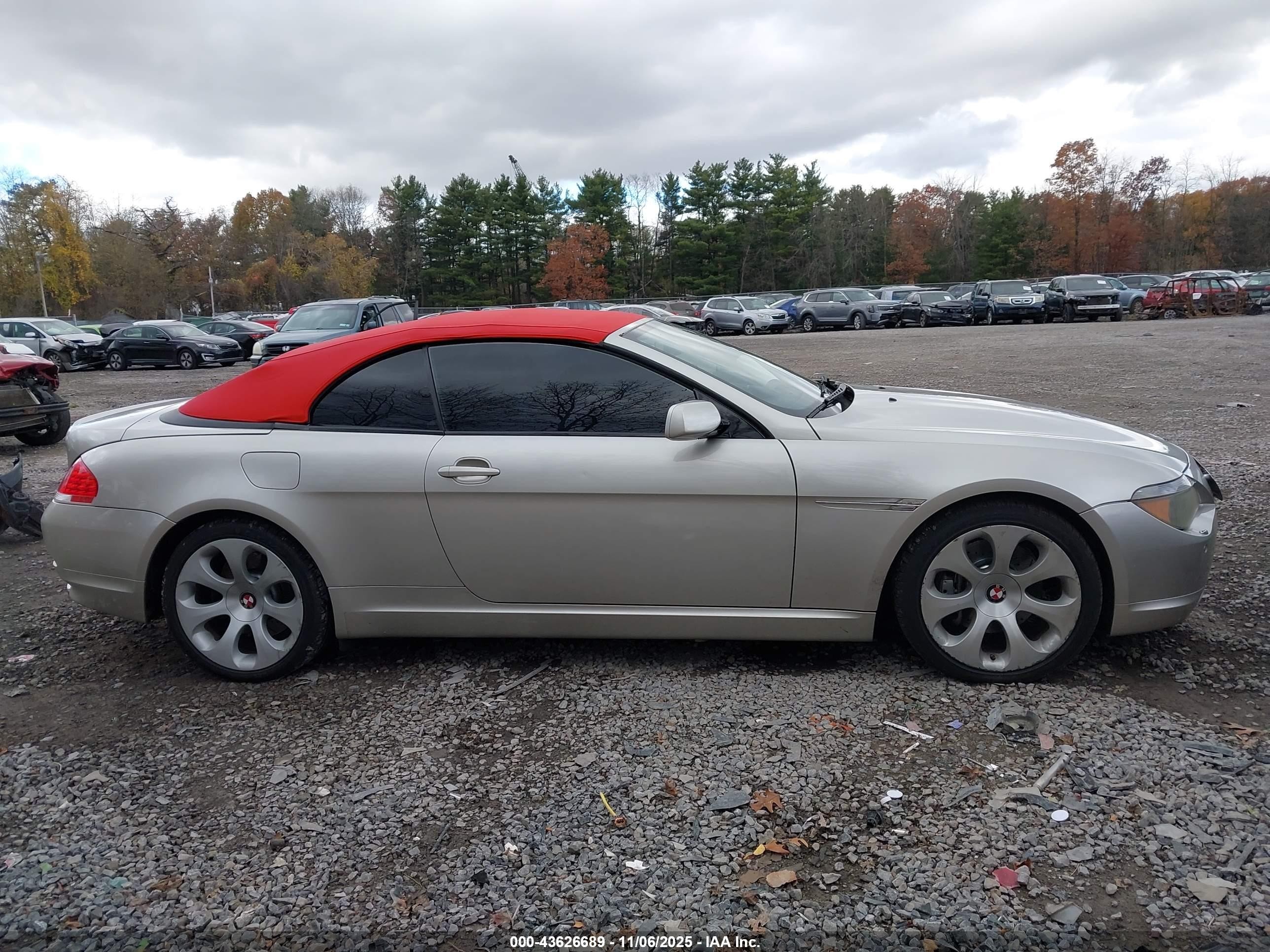 2006 Bmw 650i   Silver vin: WBAEK134X6CN79894