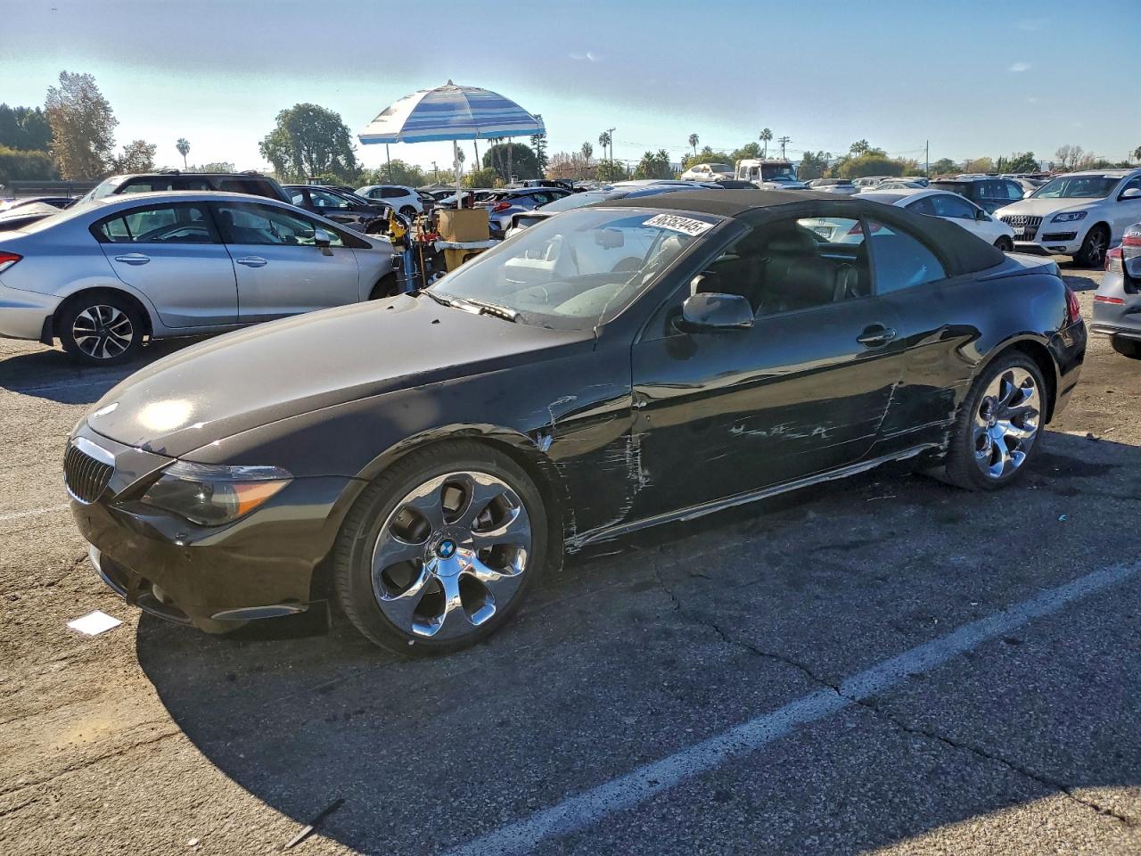2007 Bmw 650 I Black vin: WBAEK13507CN82829