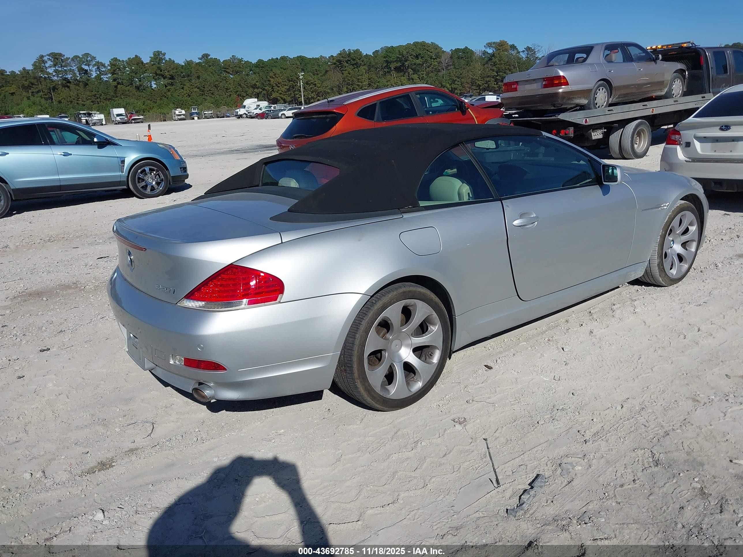2007 Bmw 650i   Silver vin: WBAEK13517CN81172