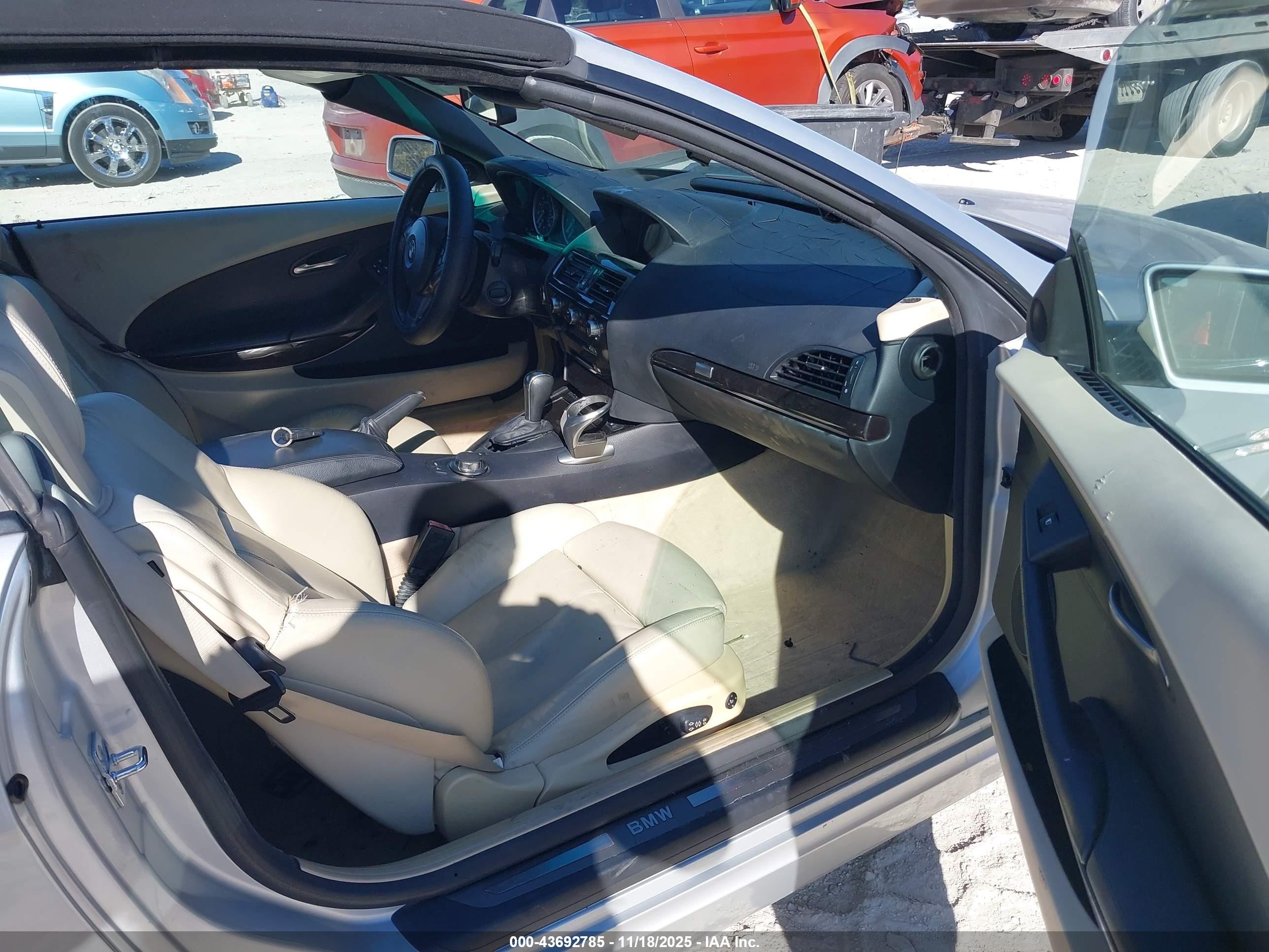 2007 Bmw 650i   Silver vin: WBAEK13517CN81172