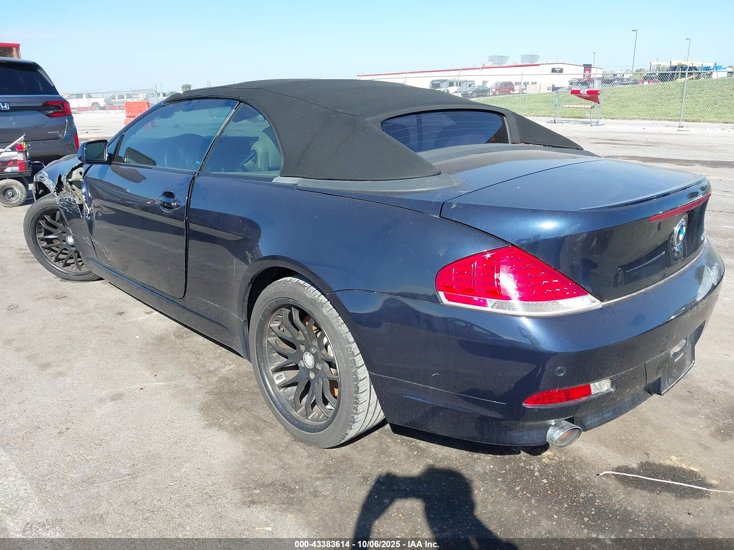 2007 Bmw 650i   Blue vin: WBAEK13517CN81236