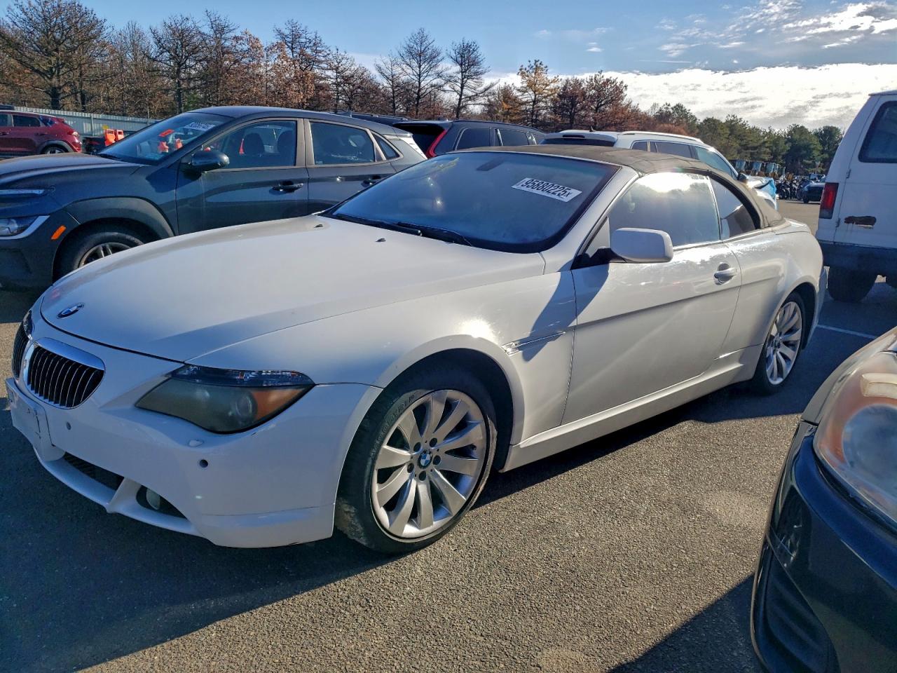 2007 Bmw 650 I White vin: WBAEK13517CN84217