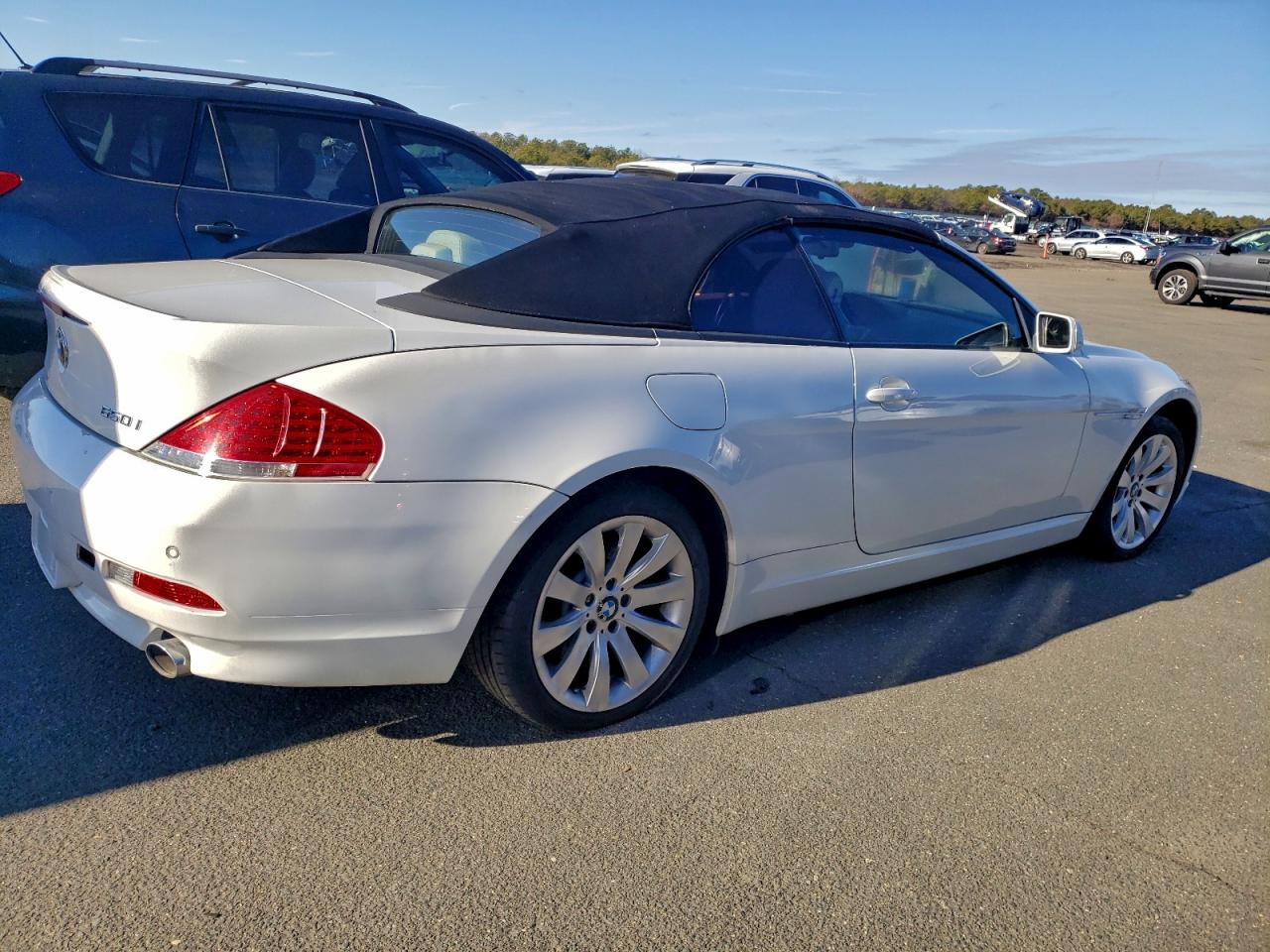 2007 Bmw 650 I White vin: WBAEK13517CN84217
