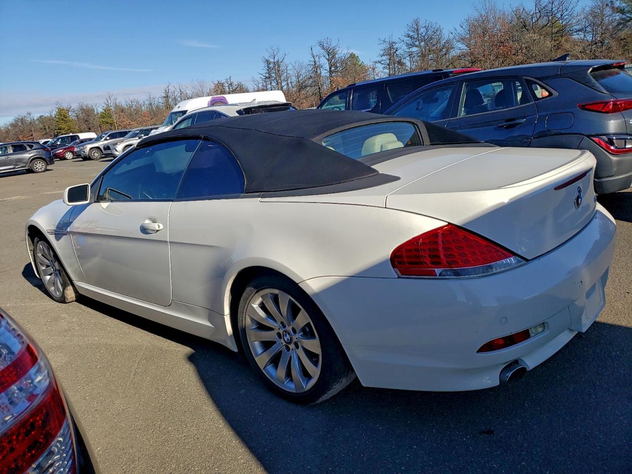2007 Bmw 650 I White vin: WBAEK13517CN84217