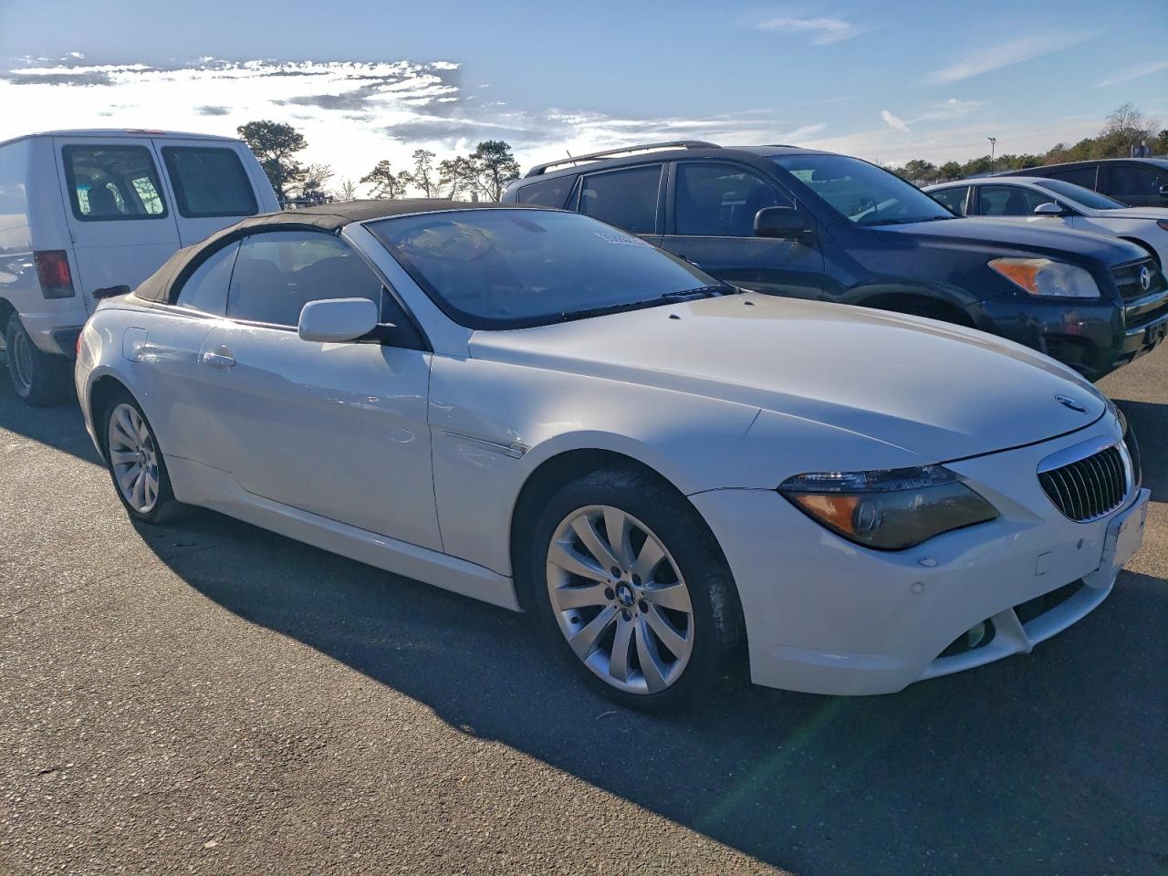 2007 Bmw 650 I White vin: WBAEK13517CN84217