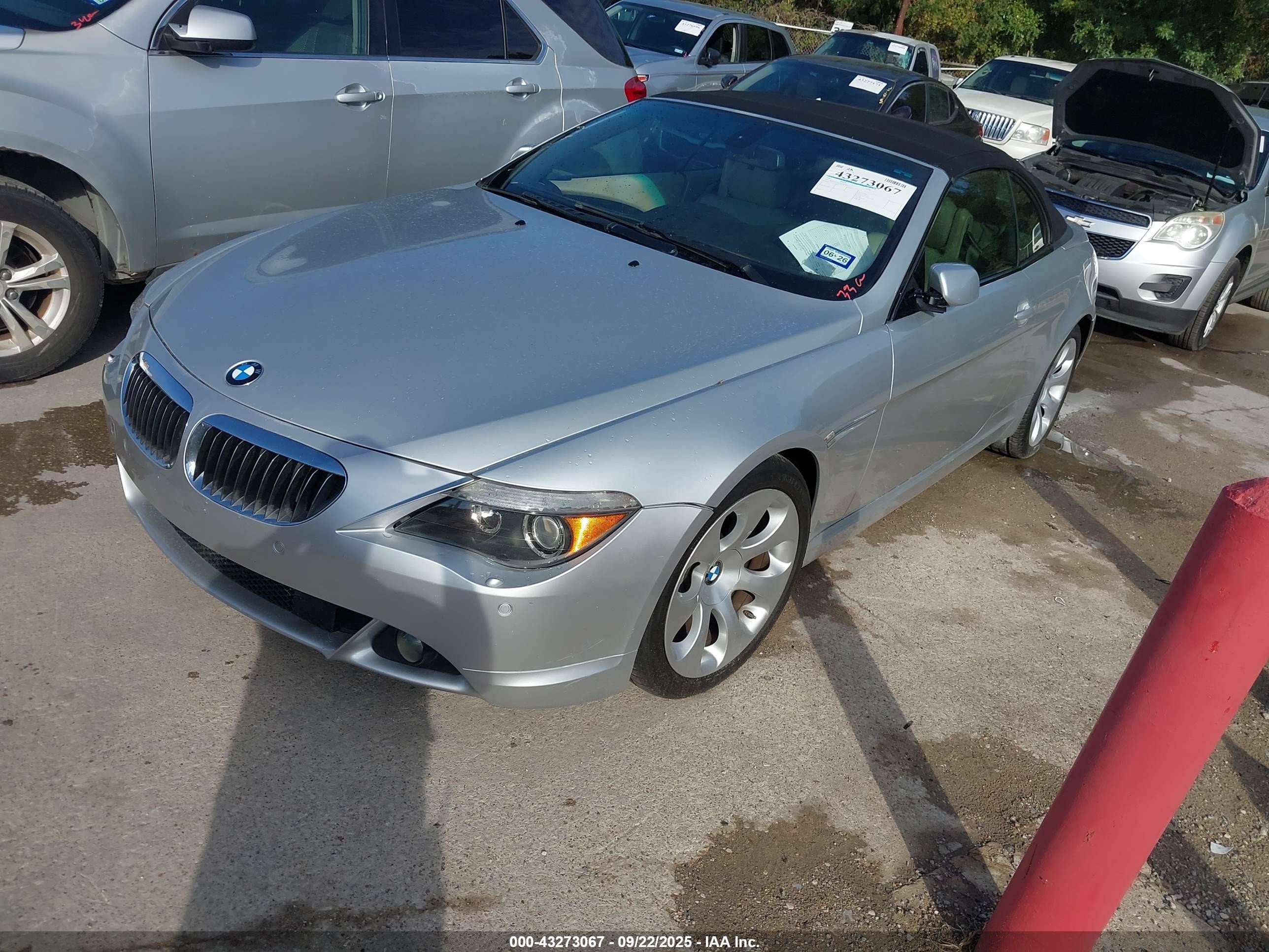 2007 Bmw 650i   Silver vin: WBAEK13527CN80483