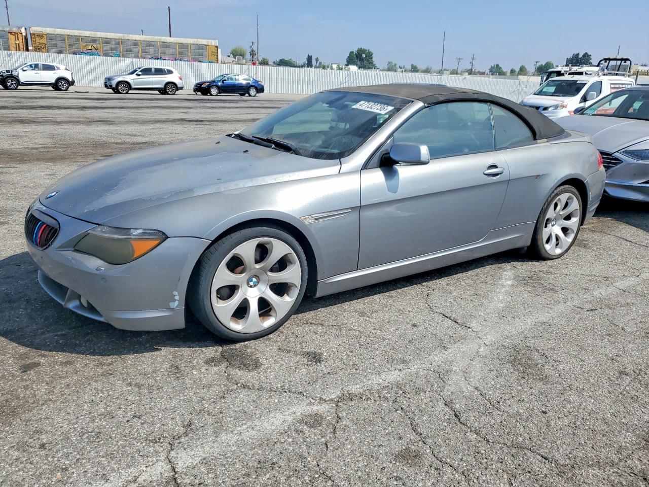 2007 Bmw 650 I Silver vin: WBAEK13567CN80616
