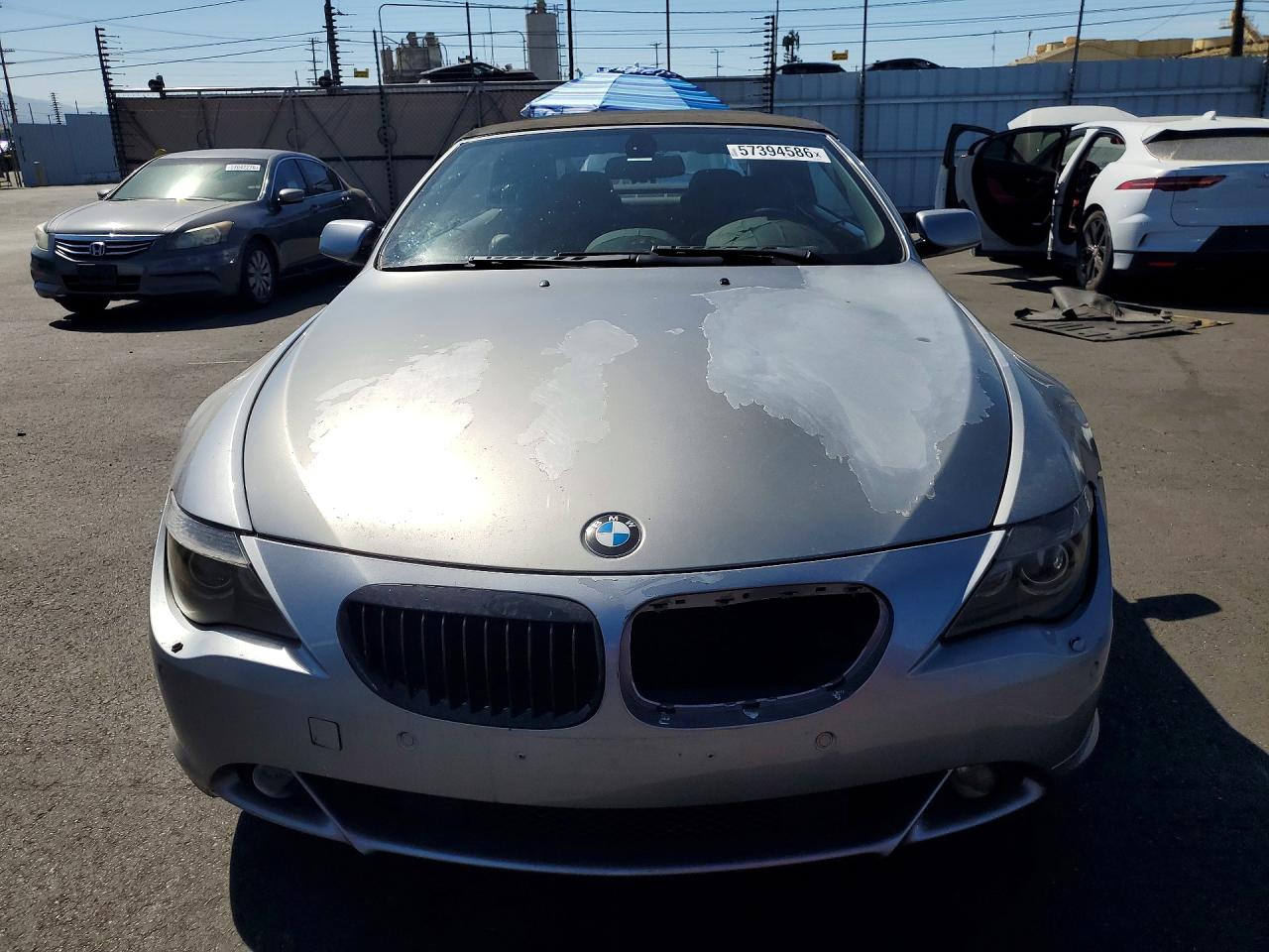 2007 Bmw 650 I Silver vin: WBAEK13567CN80616