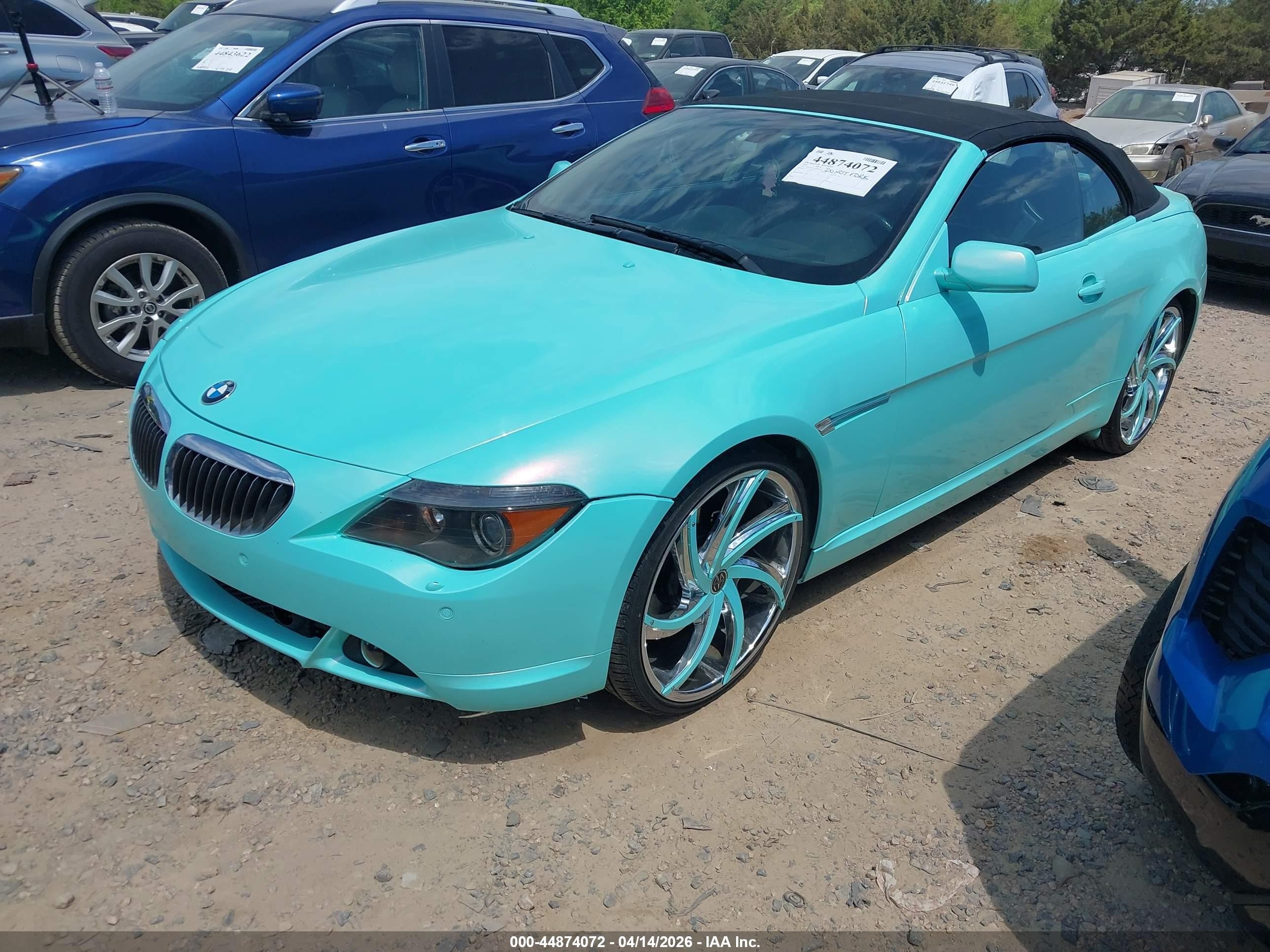 2007 Bmw 650i   Light Blue vin: WBAEK13577CN81032