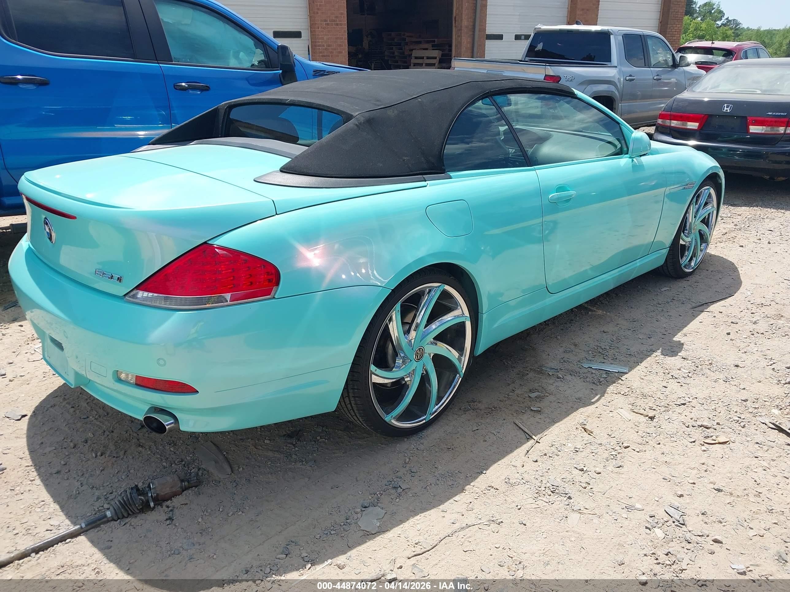 2007 Bmw 650i   Light Blue vin: WBAEK13577CN81032