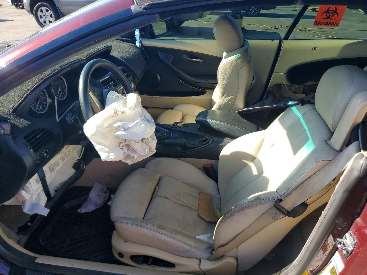 2007 Bmw 650 I Maroon vin: WBAEK13577CN83010