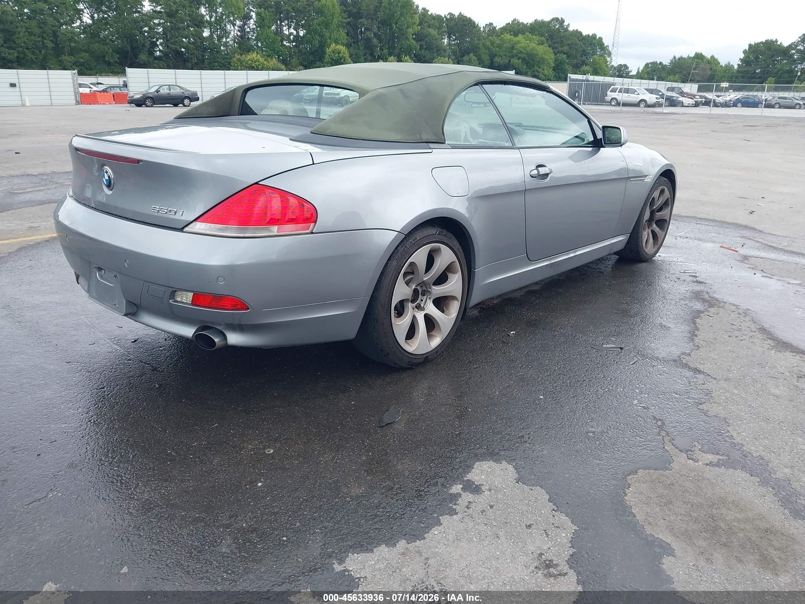 2007 Bmw 650i   Silver vin: WBAEK13577CN83024