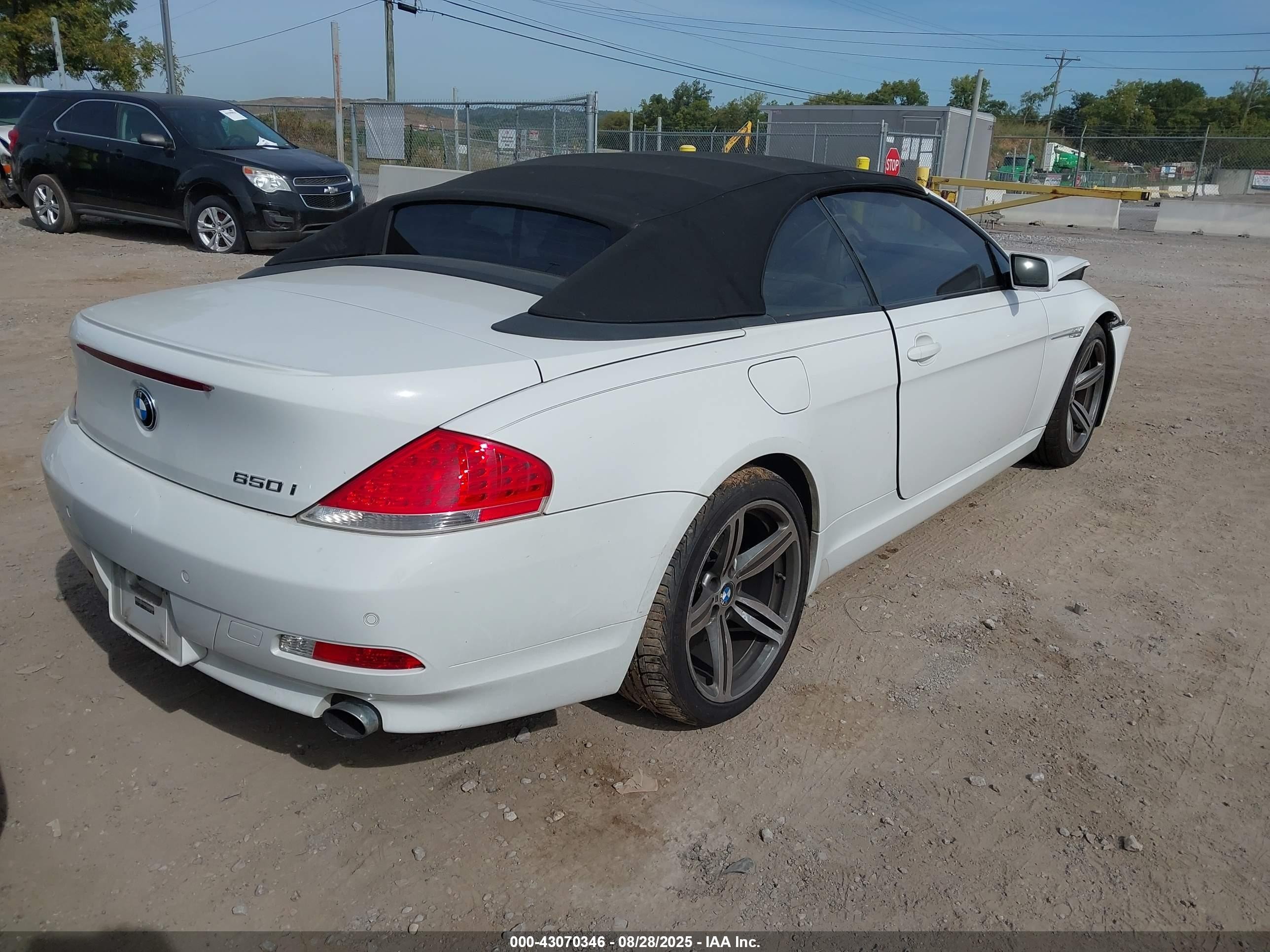 2007 Bmw 650i   Yellow vin: WBAEK13587CN82318