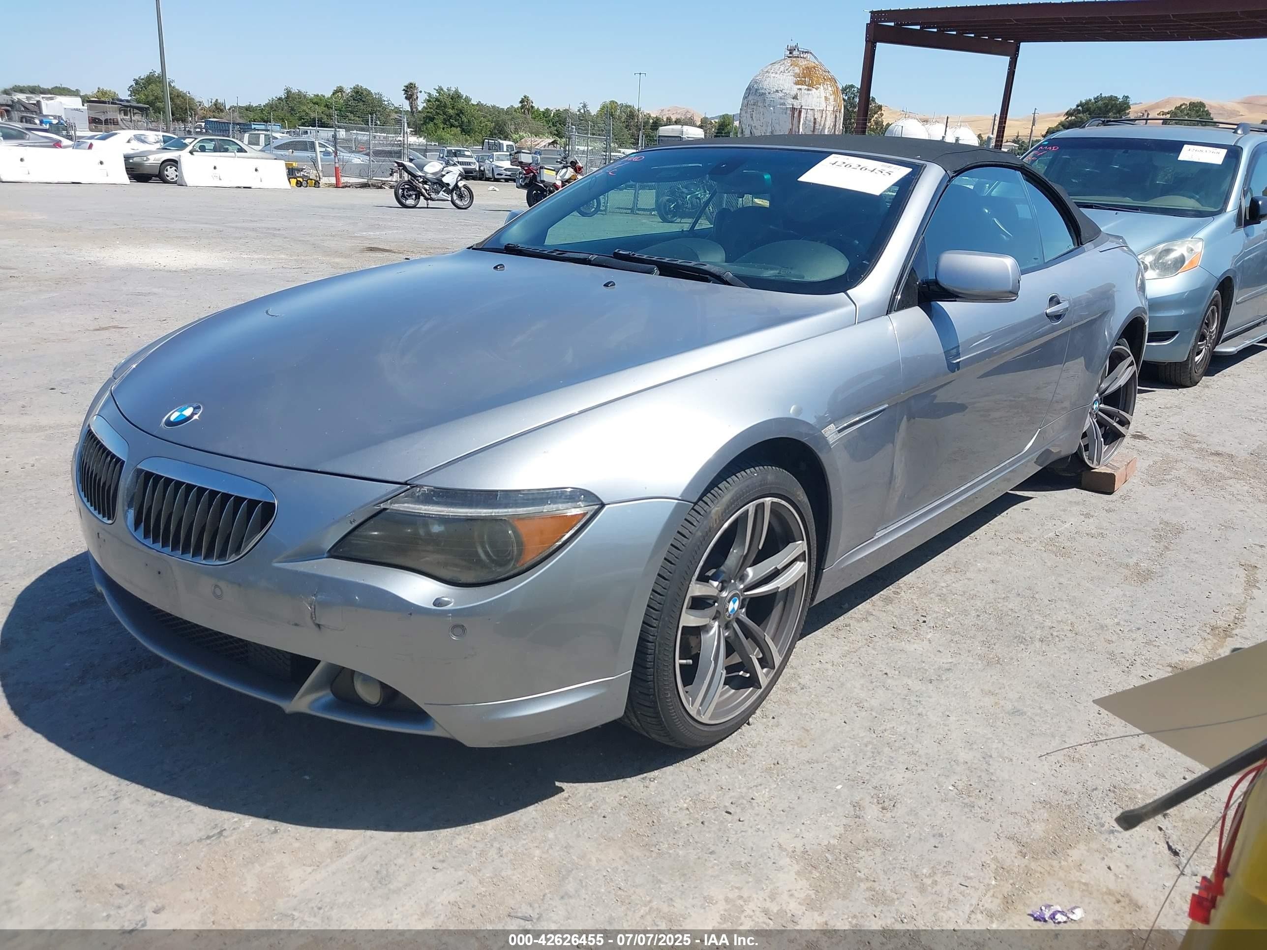 2007 Bmw 650i   Gray vin: WBAEK13587CN84487