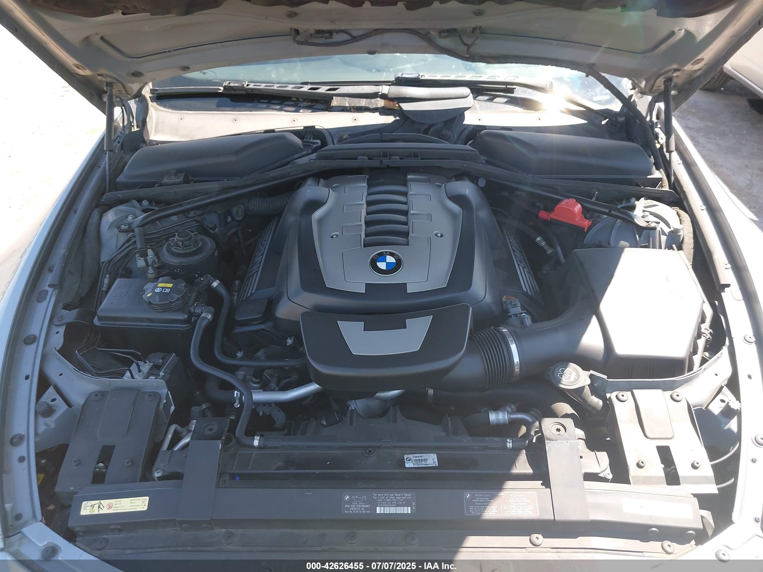 2007 Bmw 650i   Gray vin: WBAEK13587CN84487