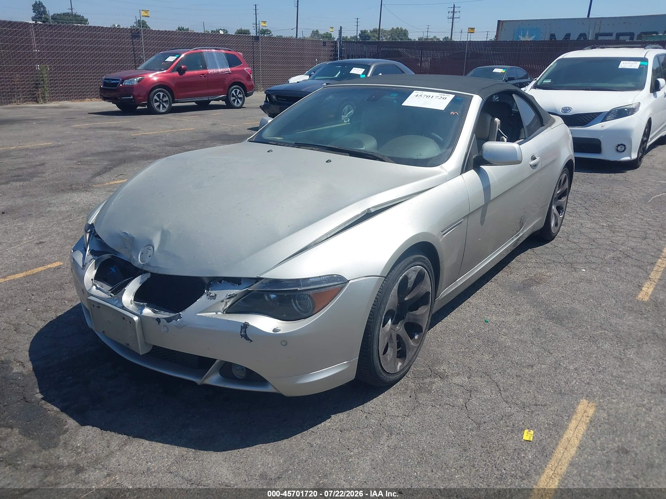 2004 Bmw 645ci   Champagne vin: WBAEK73404B321034